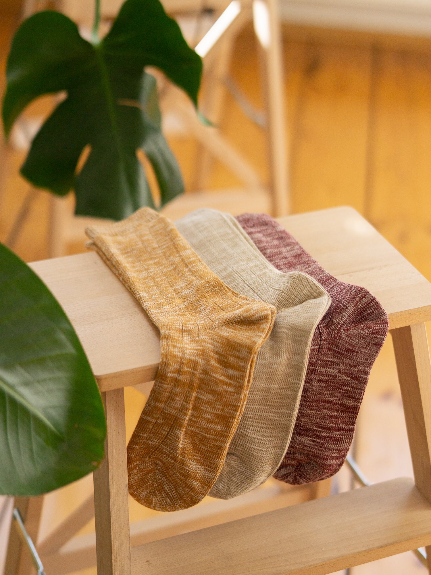 Socken - beige meliert