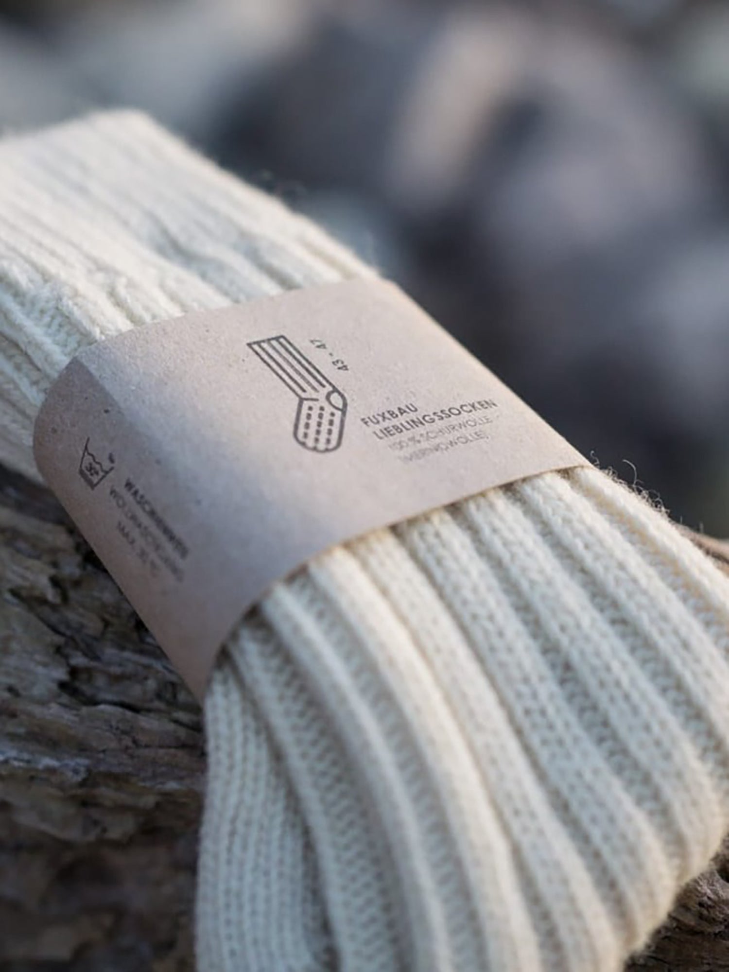 Wollsocken - wollweiss
