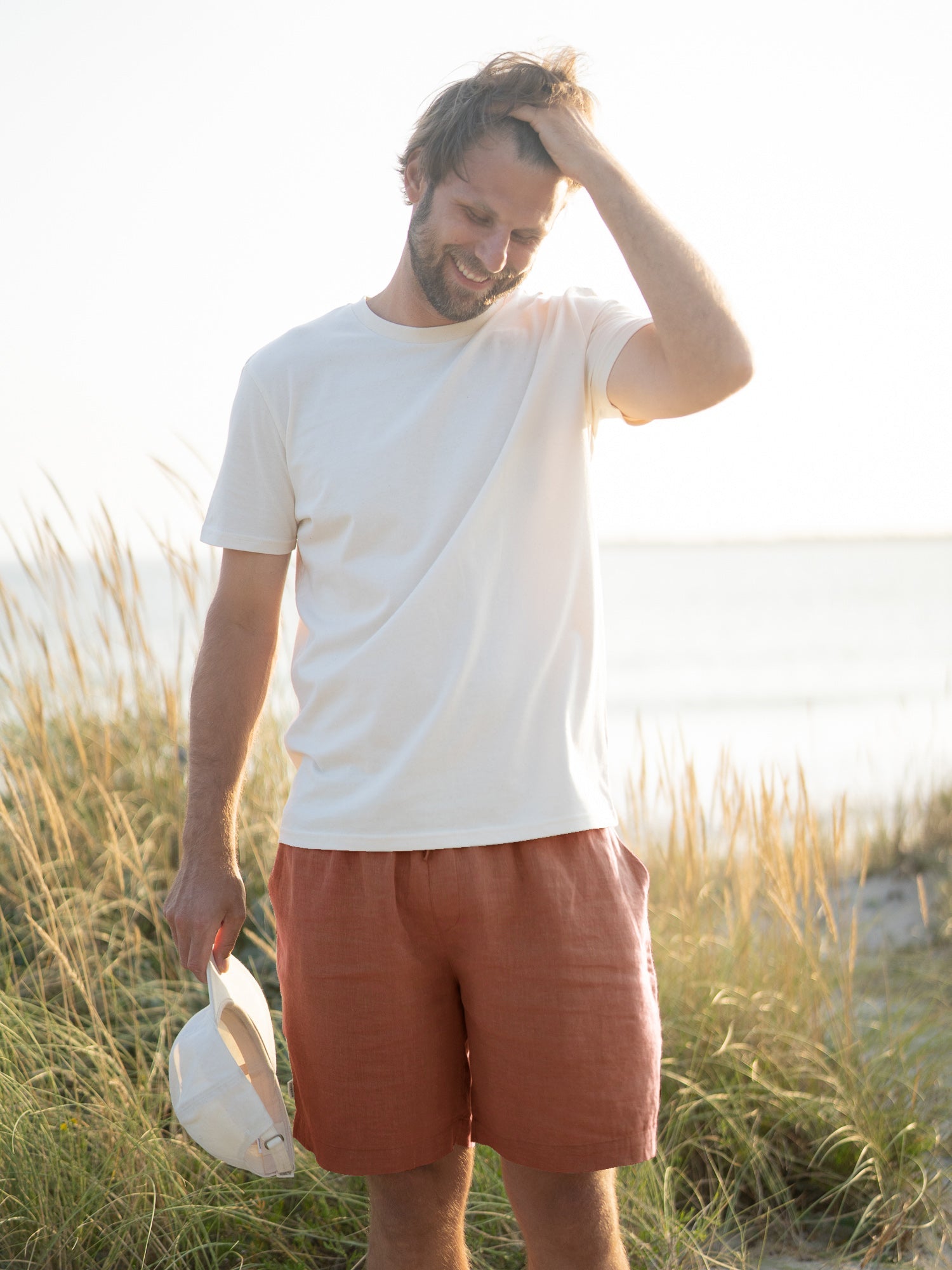 Männer Leinenshorts - sienna