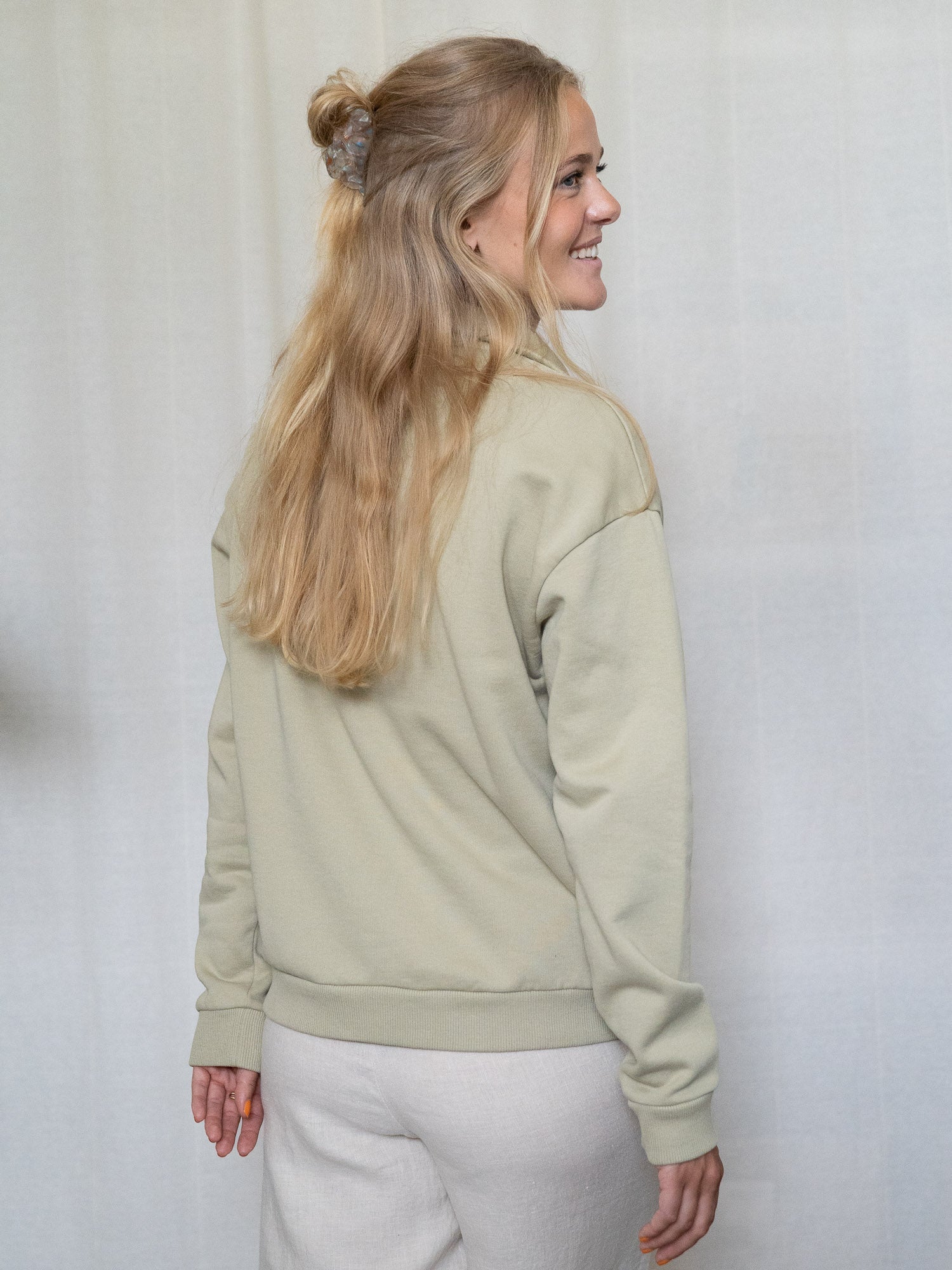 Frauen fux Half Zip Sweater - salbei