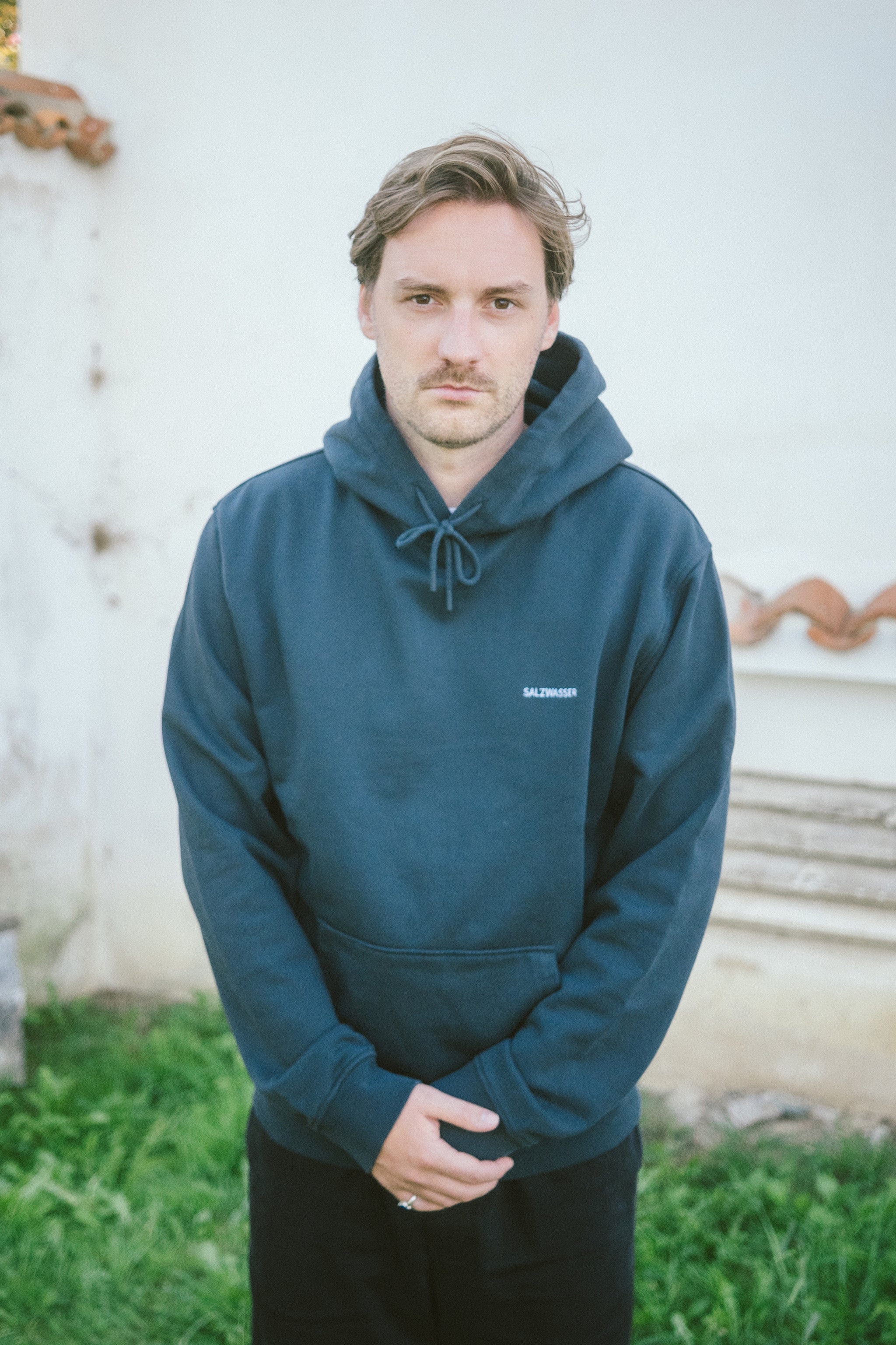 Hoodie Kap Graublau
