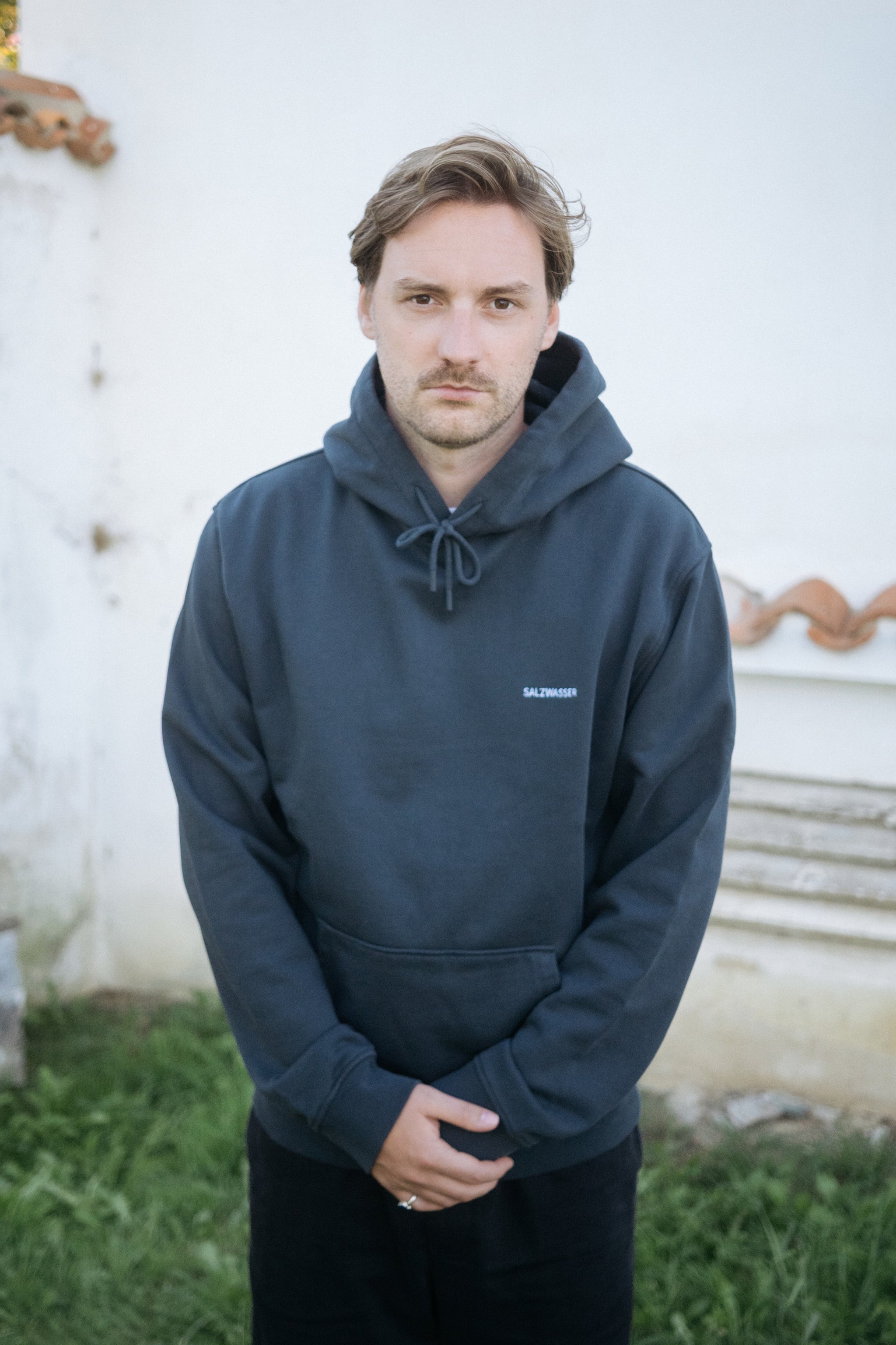 Hoodie Kap Graublau