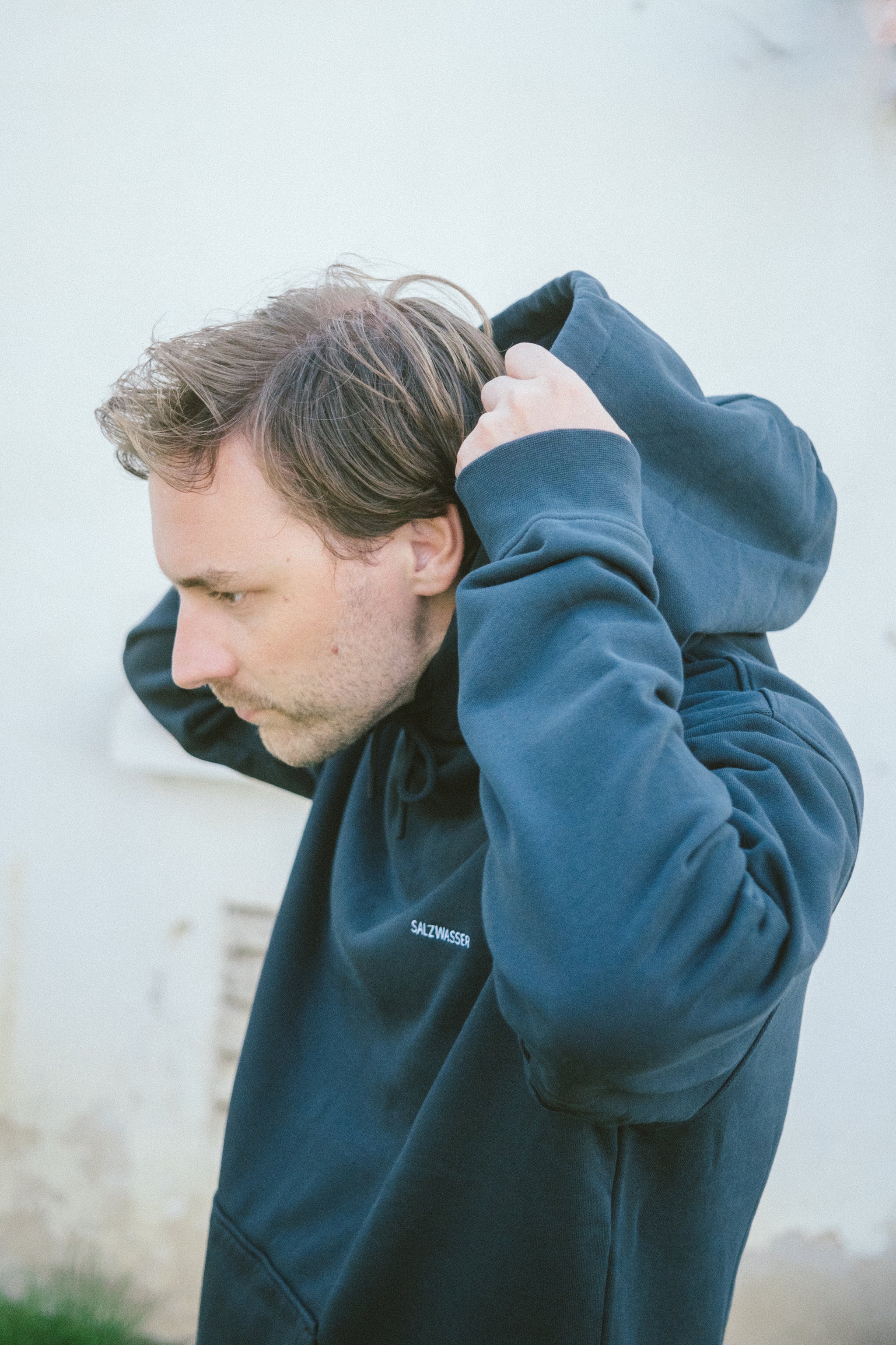 Hoodie Kap Graublau
