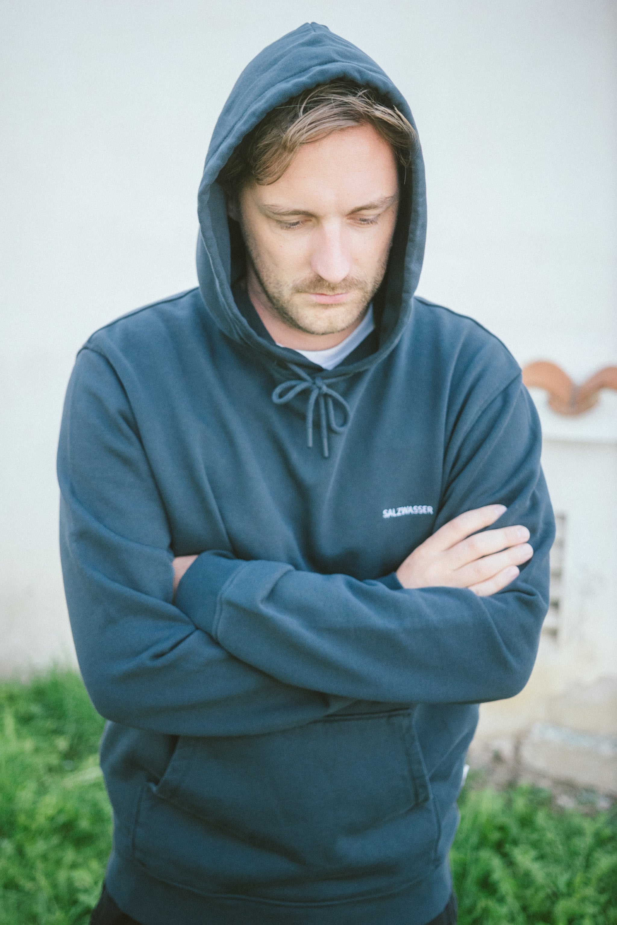 Hoodie Kap Graublau