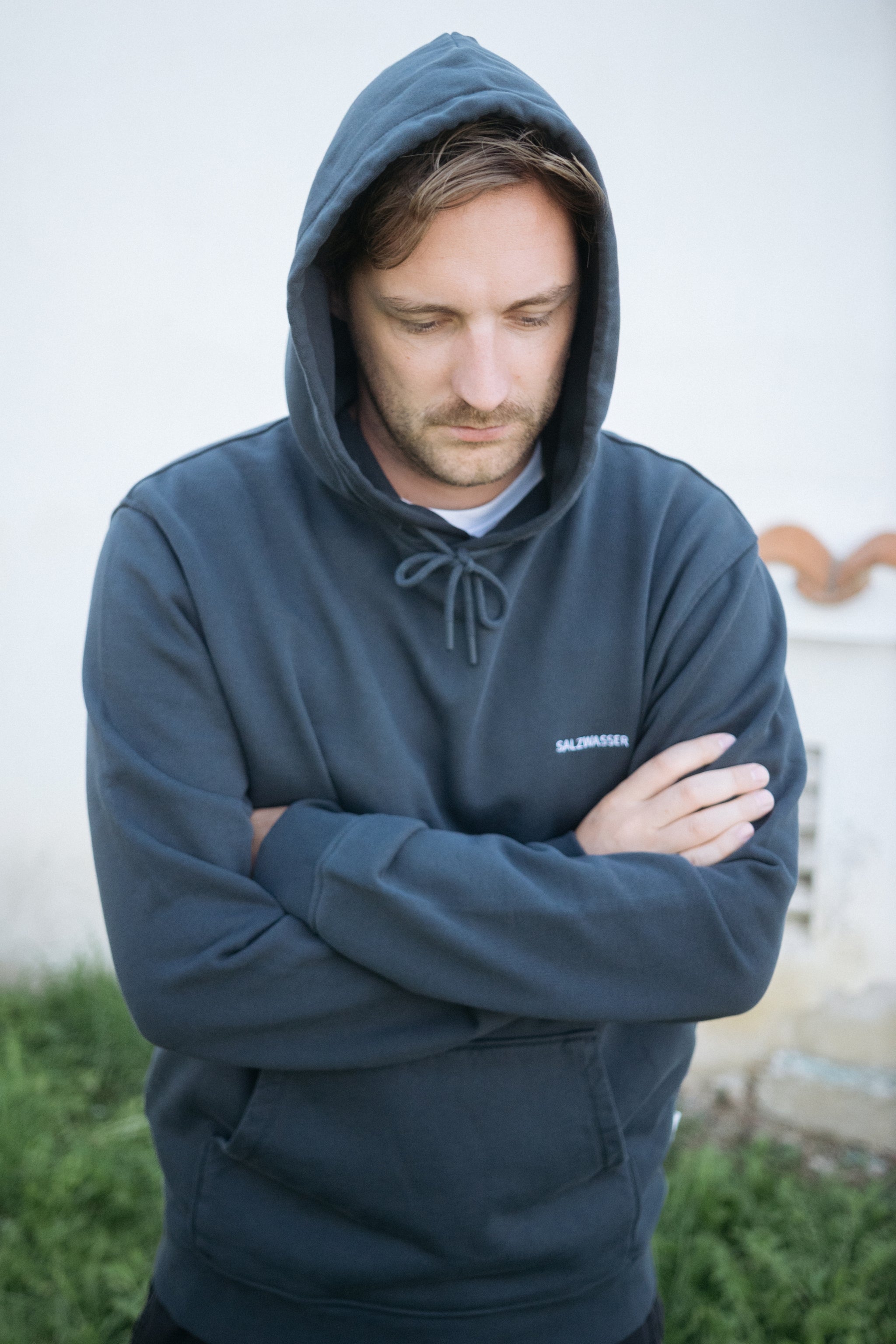 Hoodie Kap Graublau
