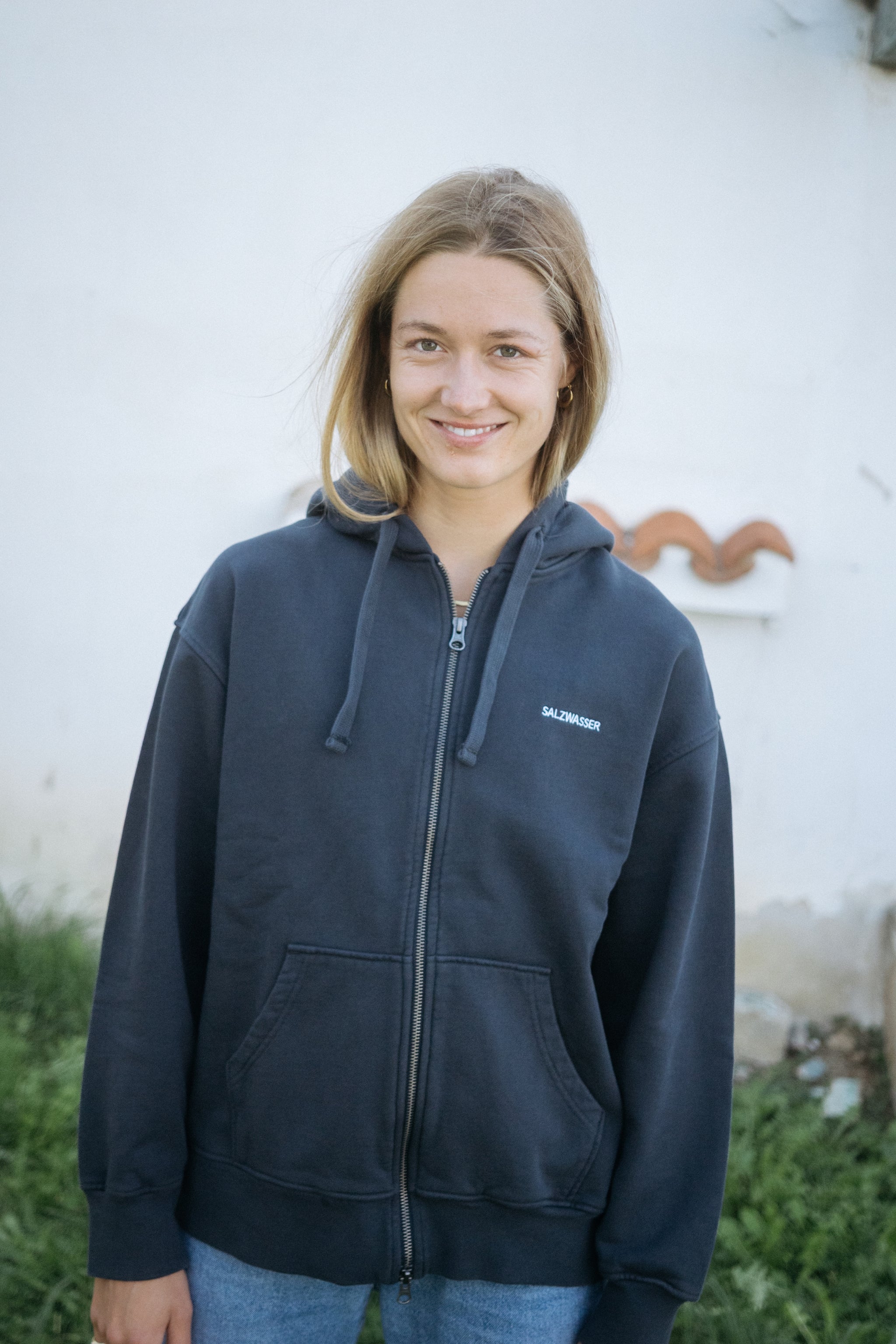 Zip-Hoodie Thy Graublau