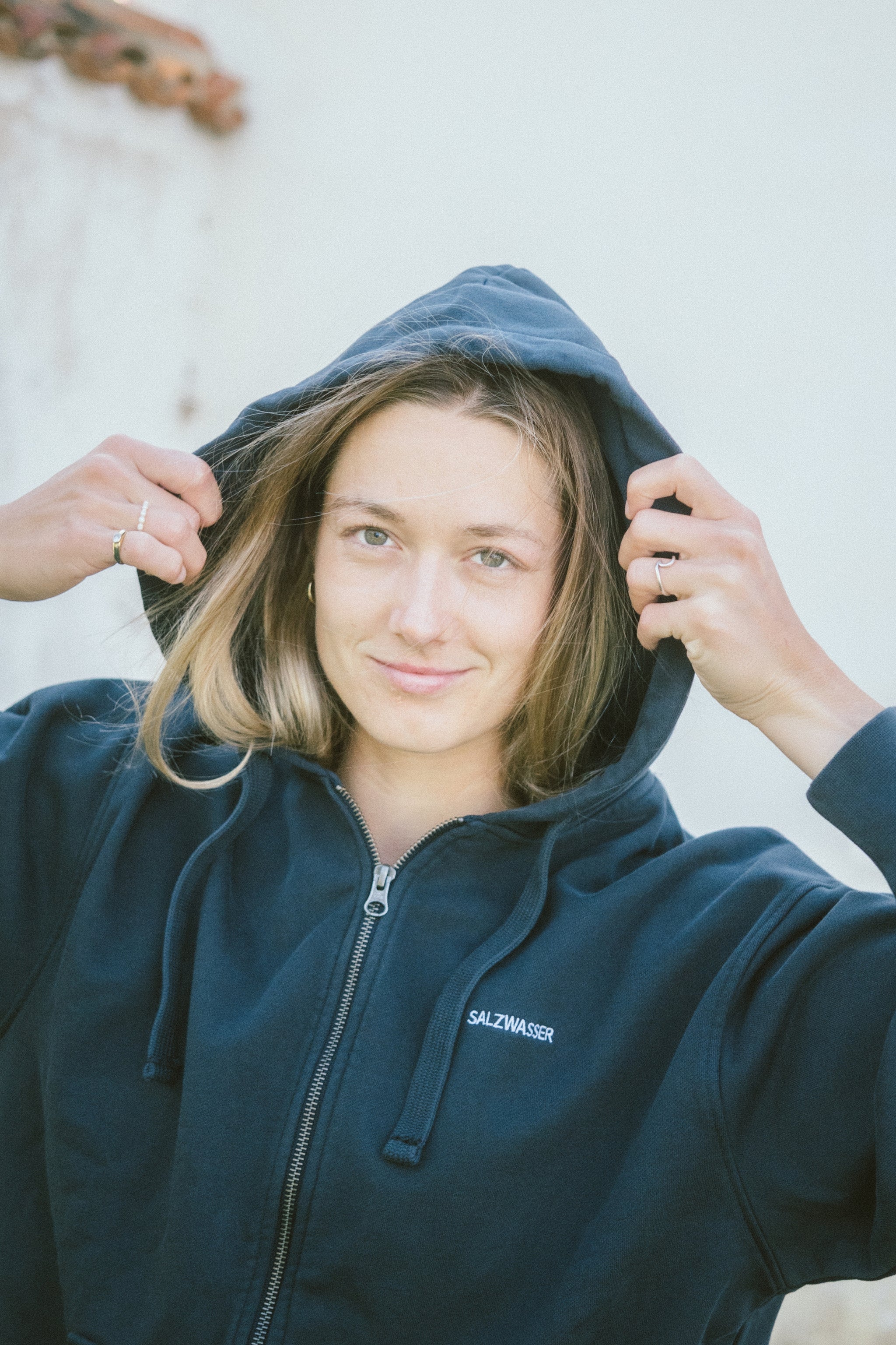 Zip-Hoodie Thy Graublau