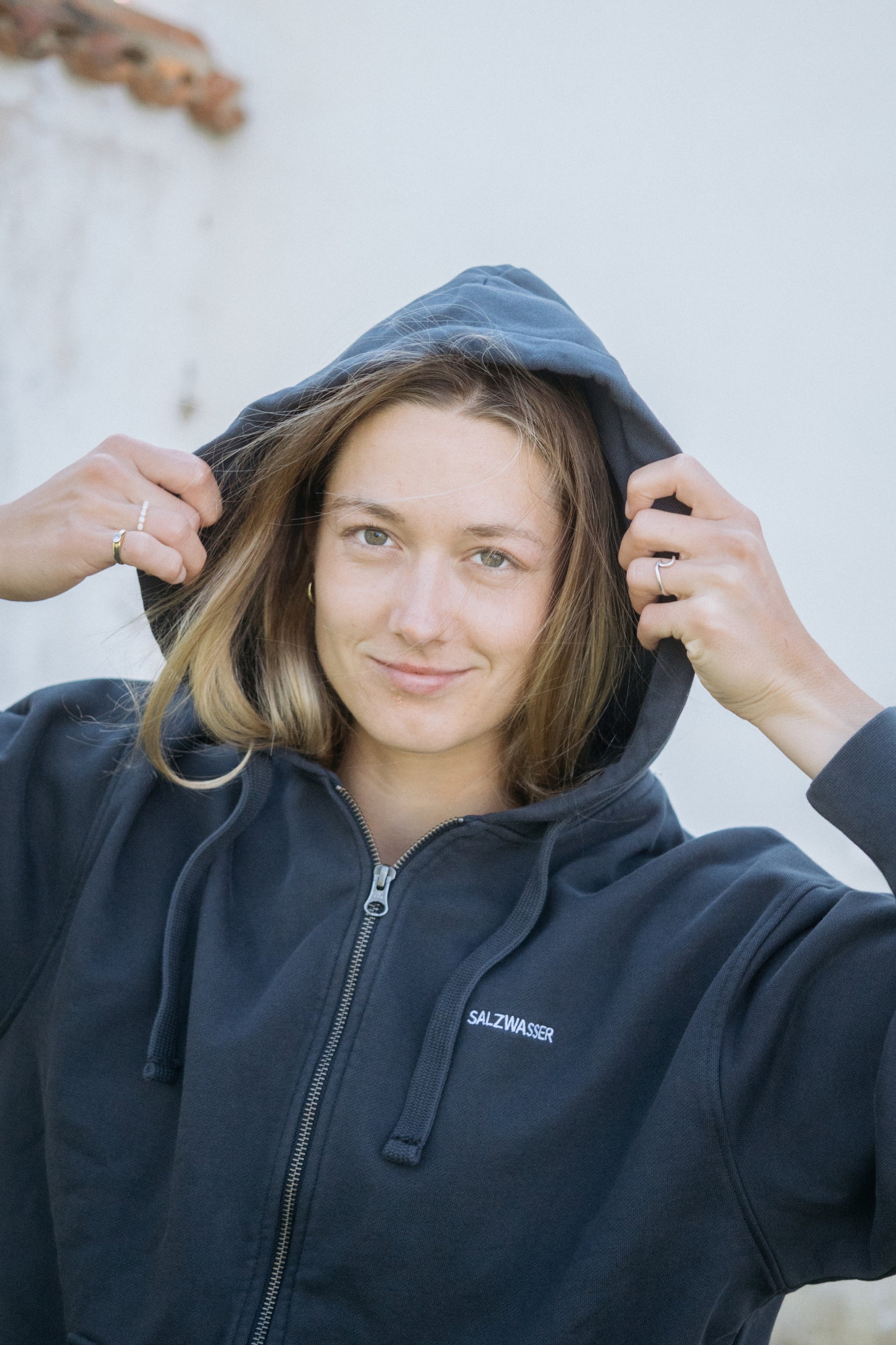 Zip-Hoodie Thy Graublau