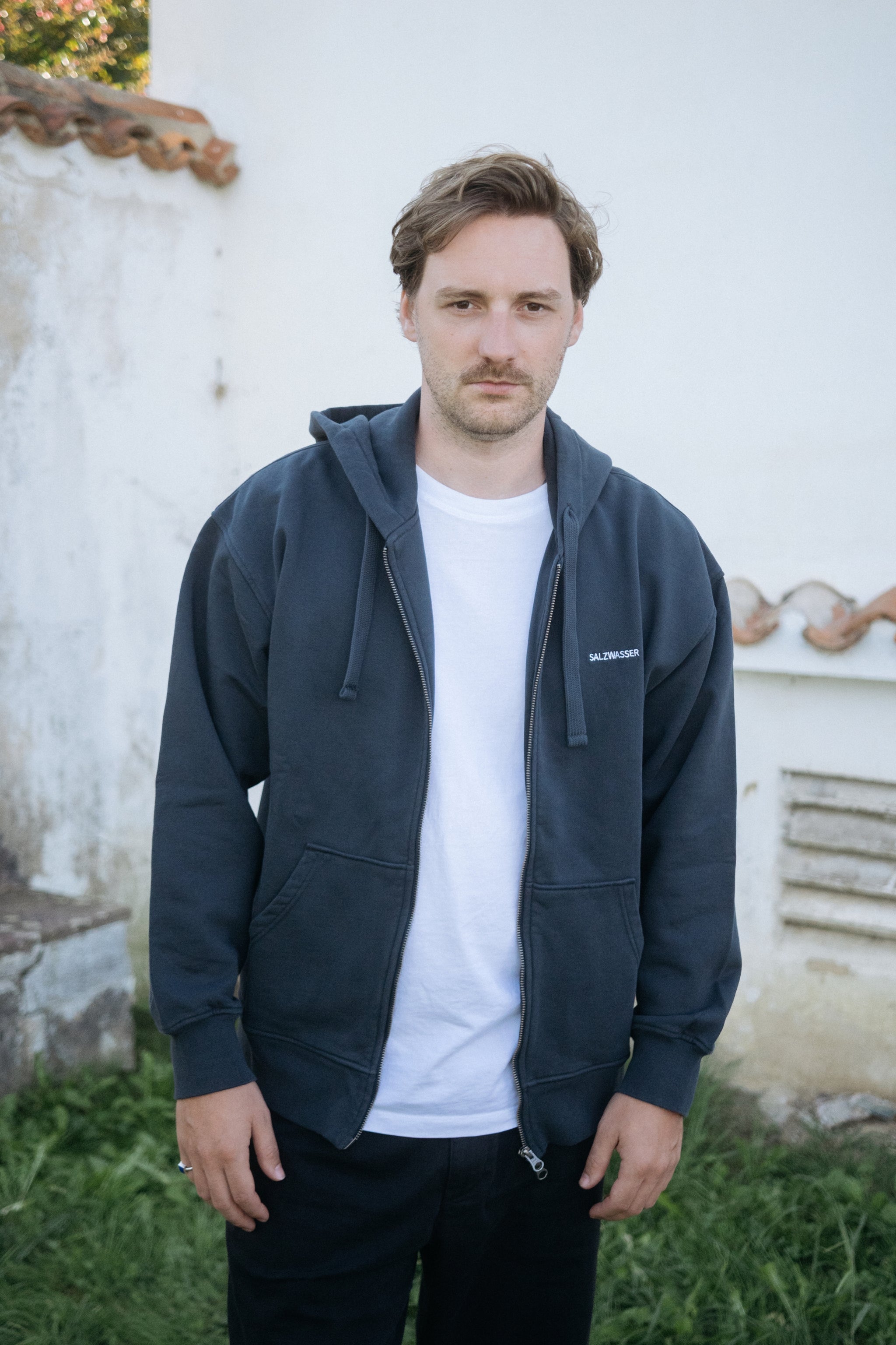 Zip-Hoodie Thy Graublau