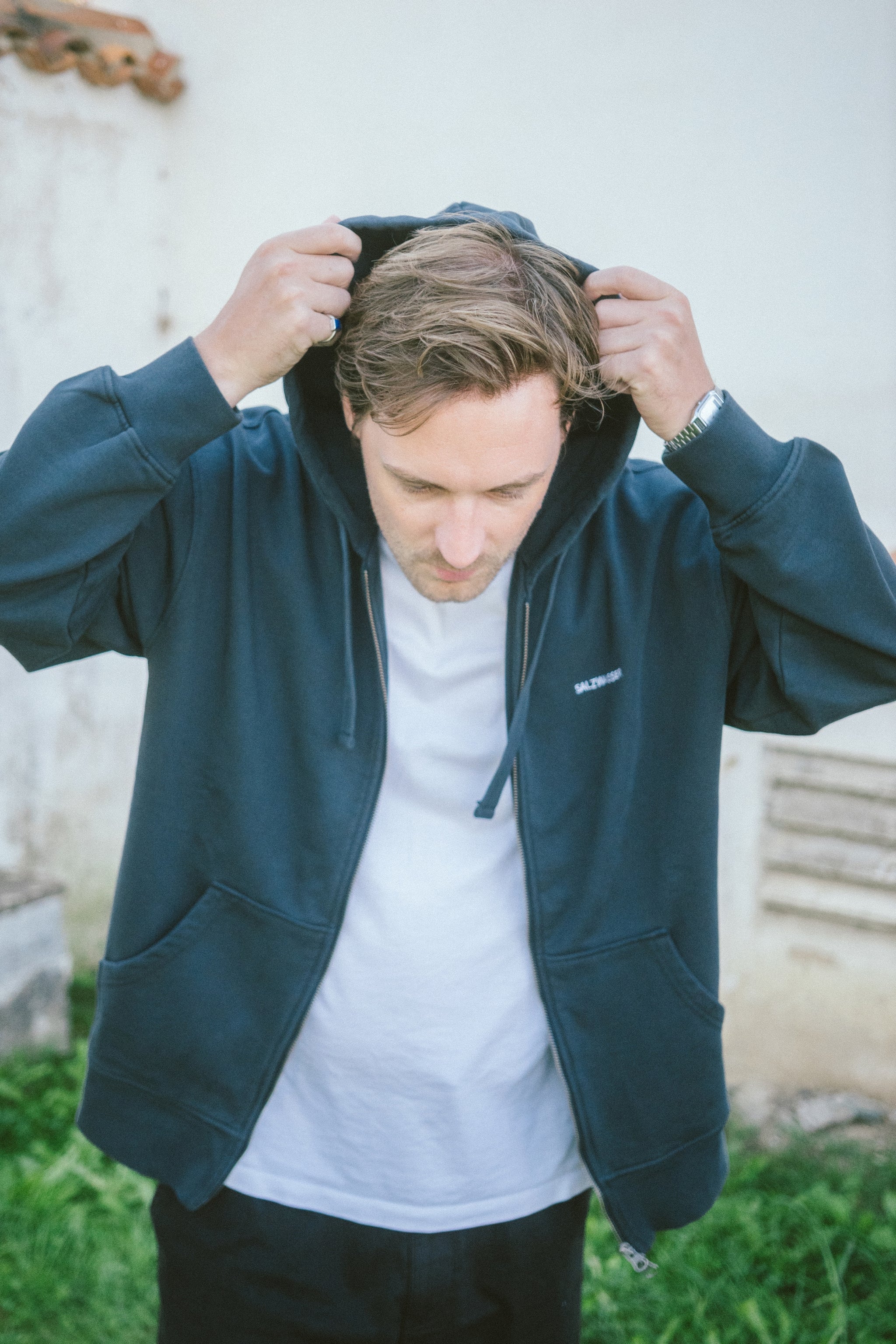 Zip-Hoodie Thy Graublau
