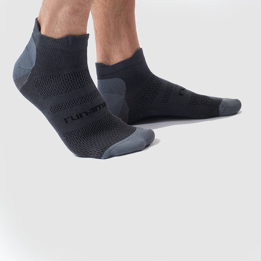Laufsocken 3er Pack unisex, grau