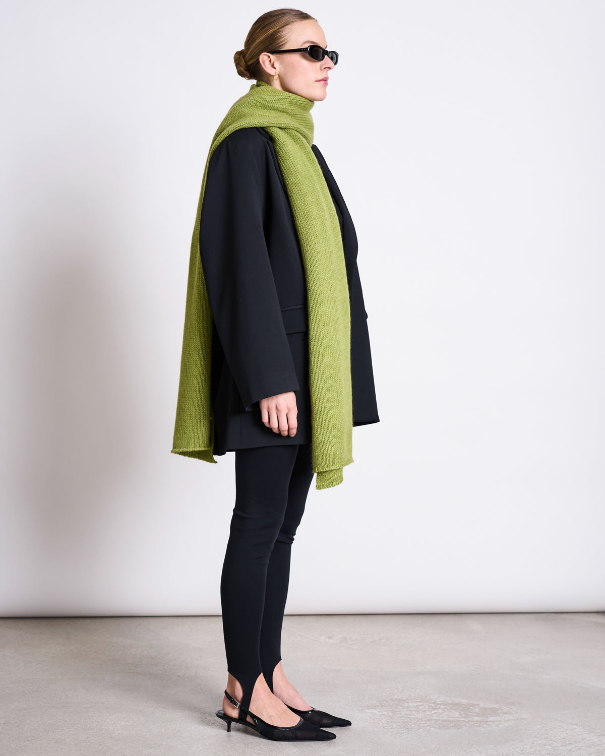 WOOLY KNIT SCARF AVAK MOSSY PEAR