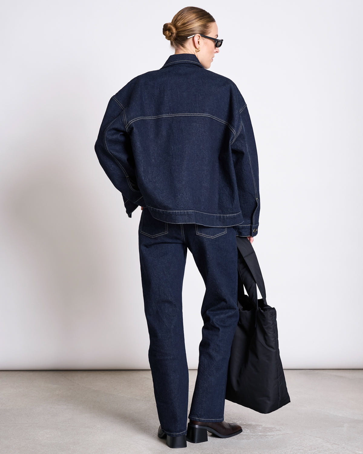 RELAXED DENIM JACKET VILME DARK BLUE DENIM GOTS