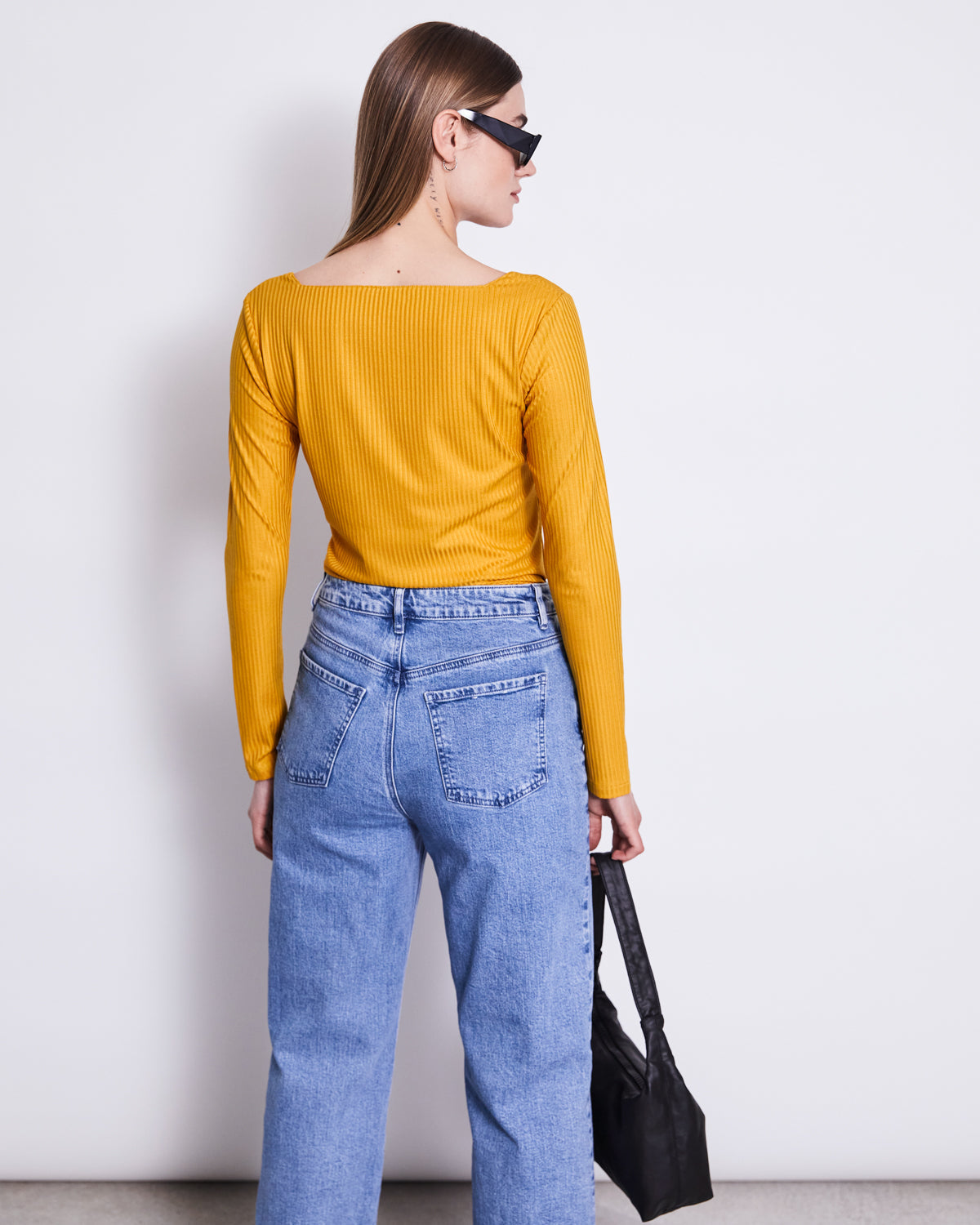 SQUARE NECK LONGSLEEVE FRIA MUSTARD