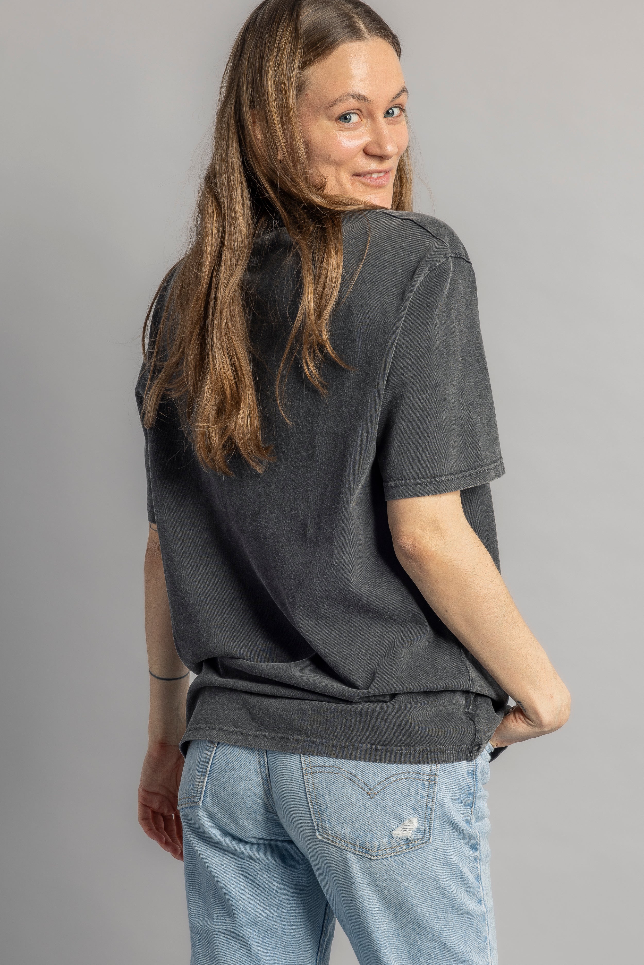 Heavy Cotton T-Shirt OVERSIZED, Faded Black