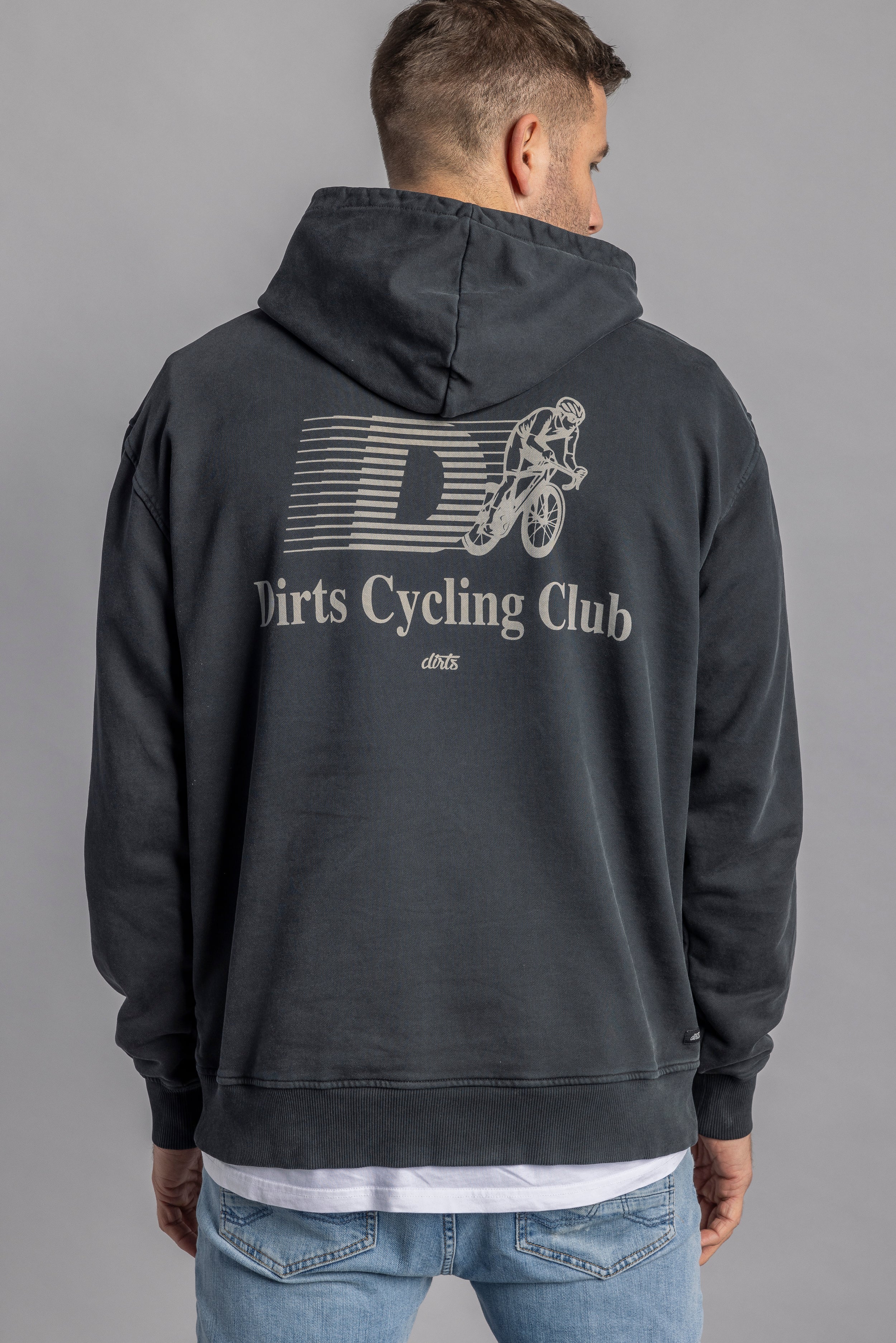 DIRTS Cycling Club Hoodie, Faded Black