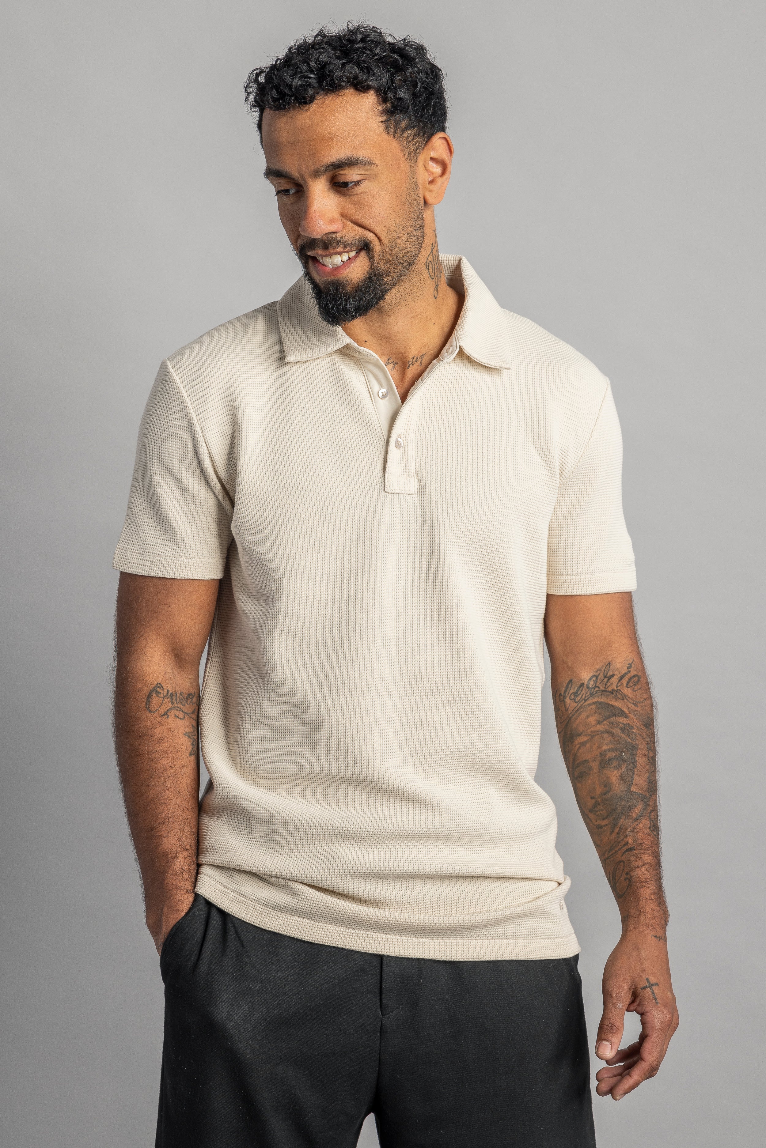 Waffle Piqué Poloshirt