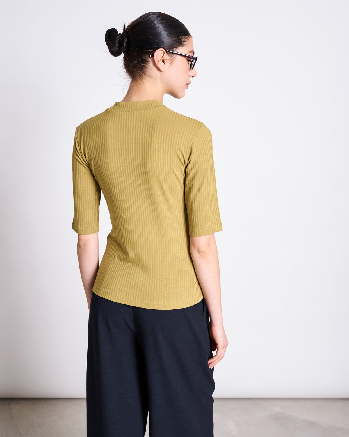 TENCEL™ LYOCELL RIB T-SHIRT NINA WOODY OLIVE