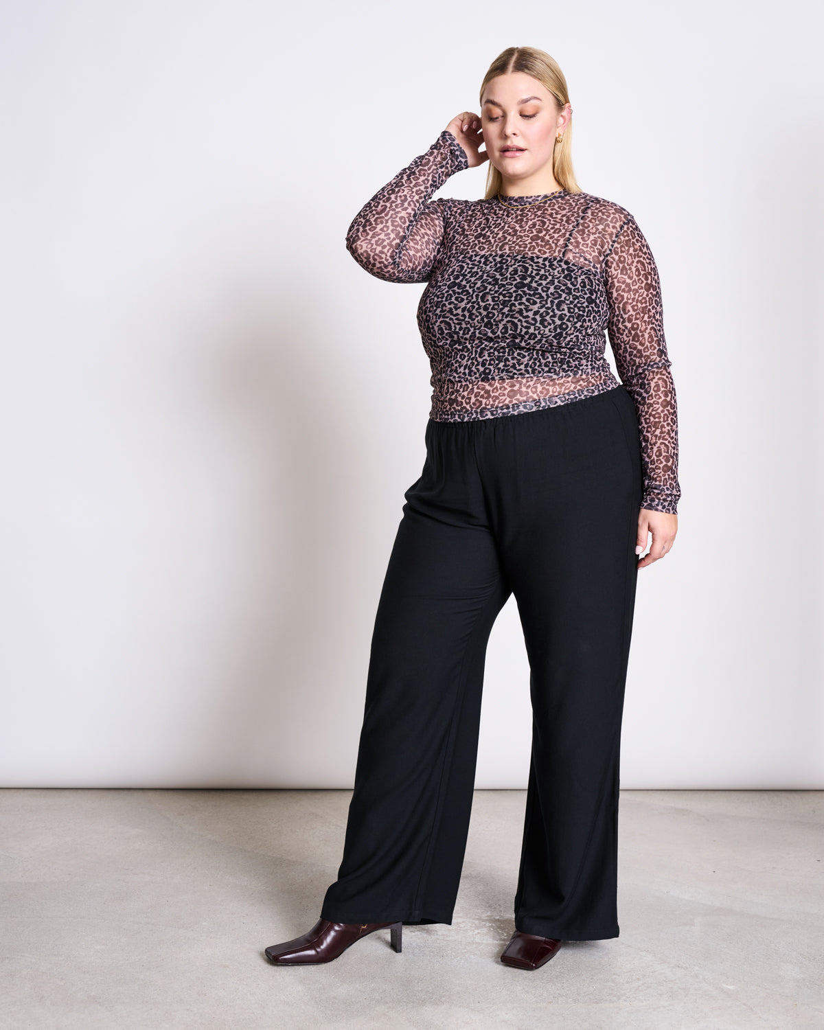 MESH LONGSLEEVE DORA LEO PRINT