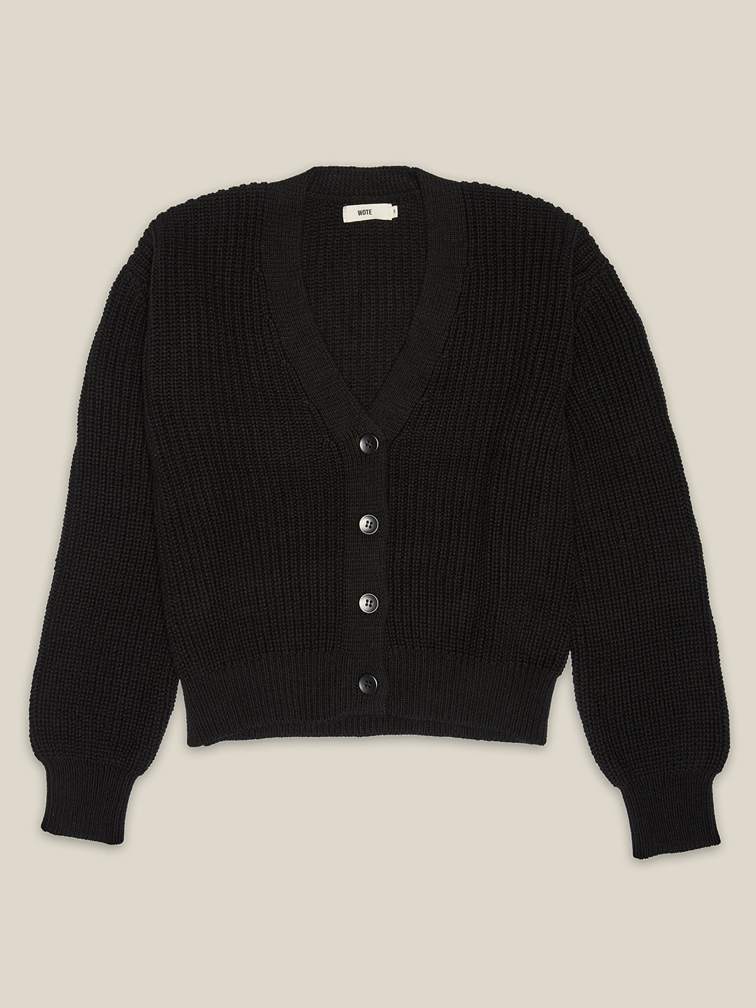 Damen Strick Cardigan schwarz 100% organic Cotton GOTS Zertifikat made in Italy