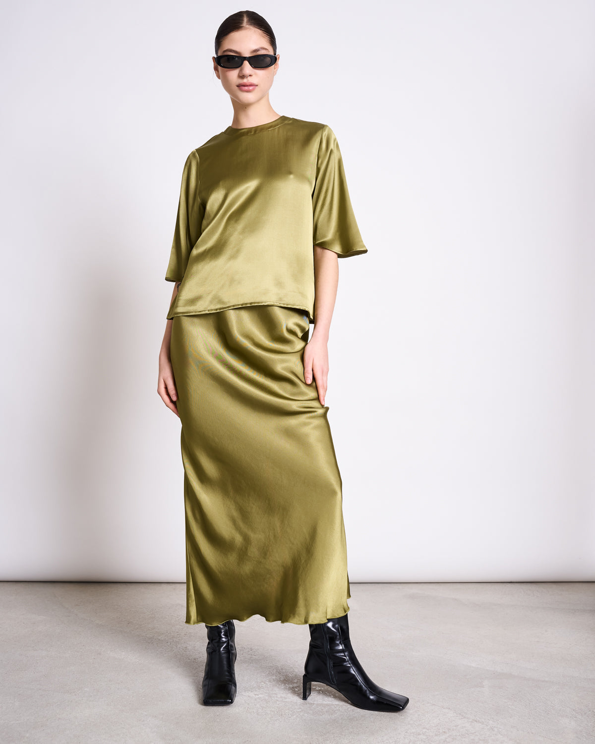 SILKY SHIRT NAMORA WOODY OLIVE