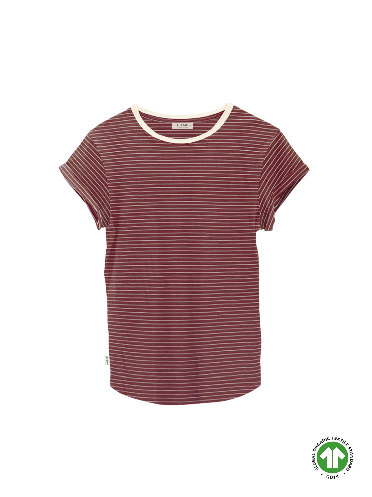 Frauen Streifenshirt - creme bordeaux