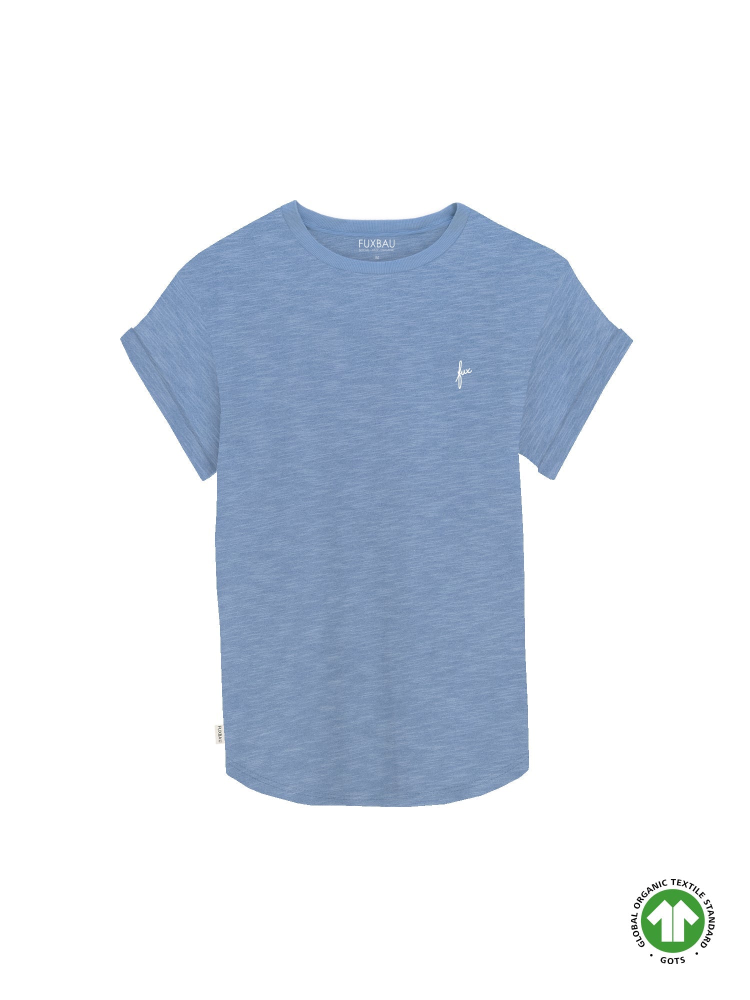Frauen fux Azul T-Shirt - blau meliert aus 100% GOTS zertifizierter Biobaumwolle und made in Portugal