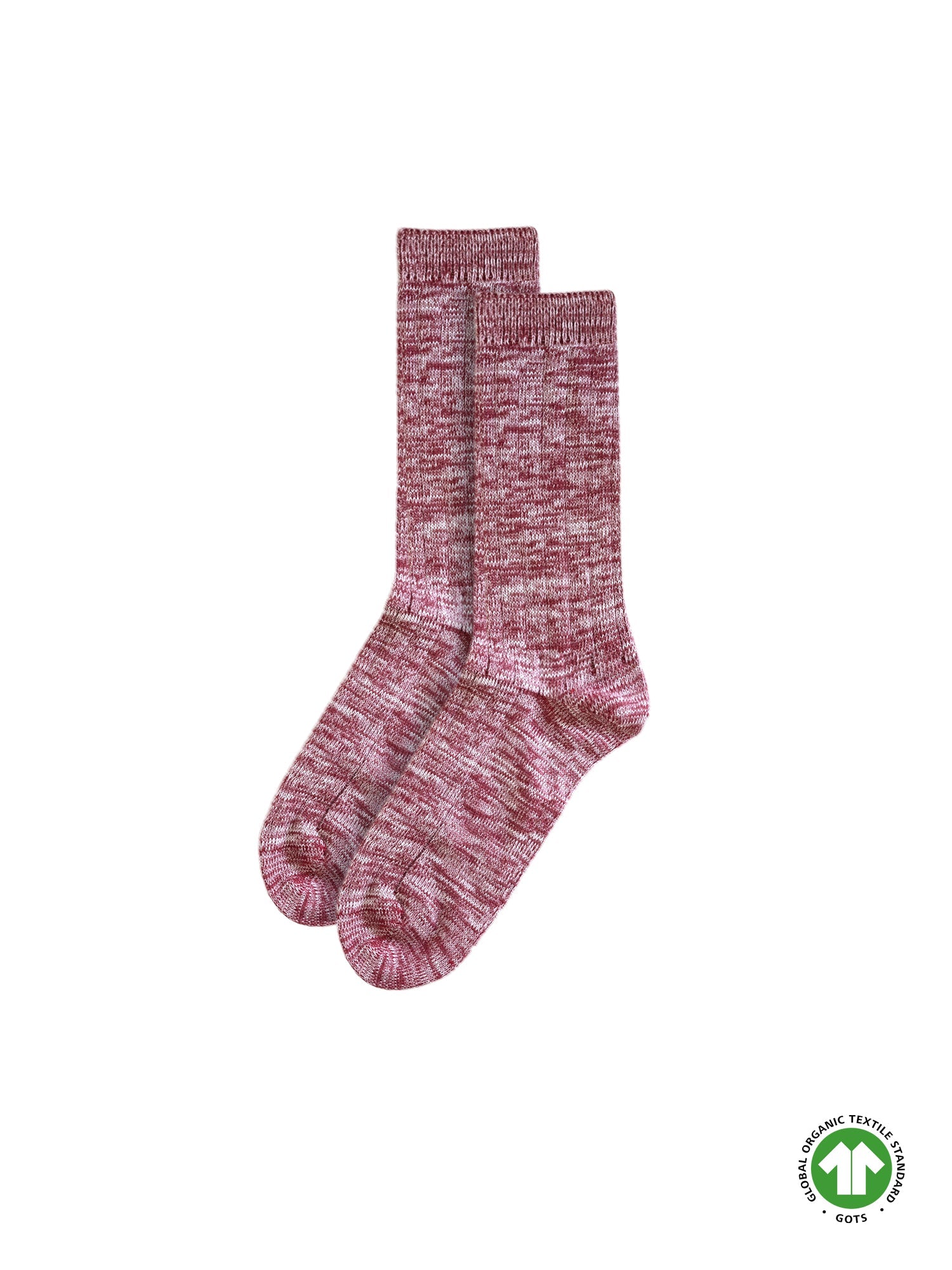 Socken - bordeaux meliert