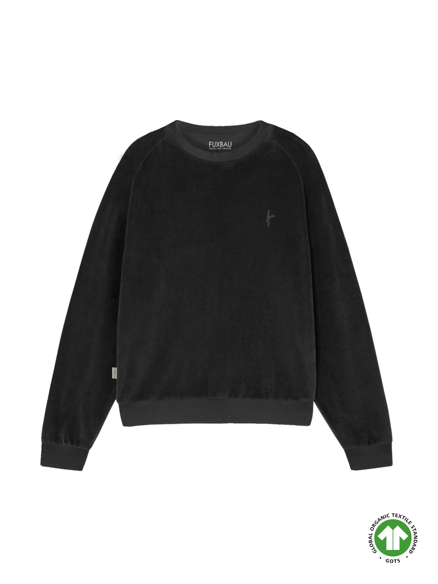 Frauen Samt Sweater - schwarz