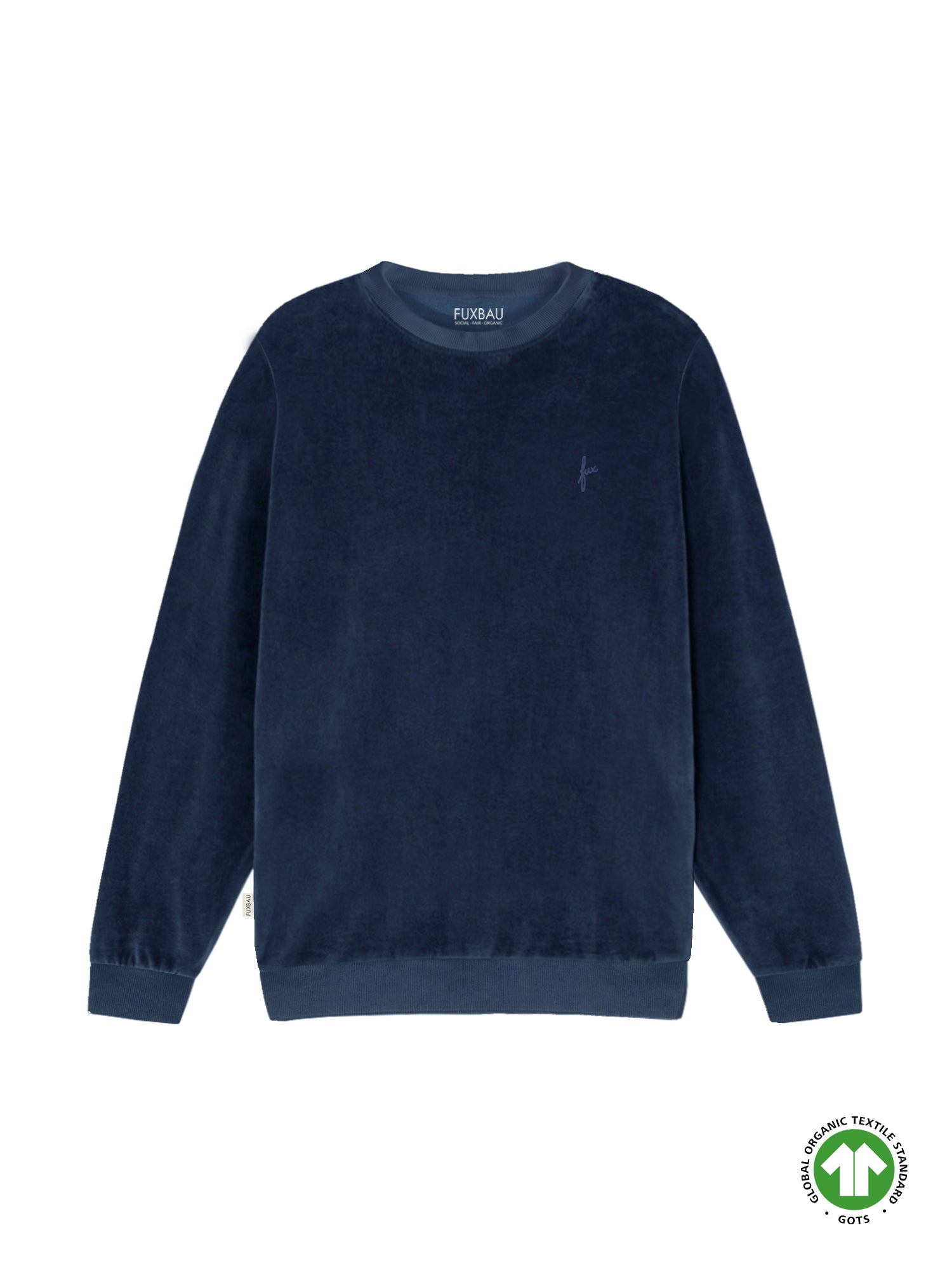 Männer Samt Sweater - navy