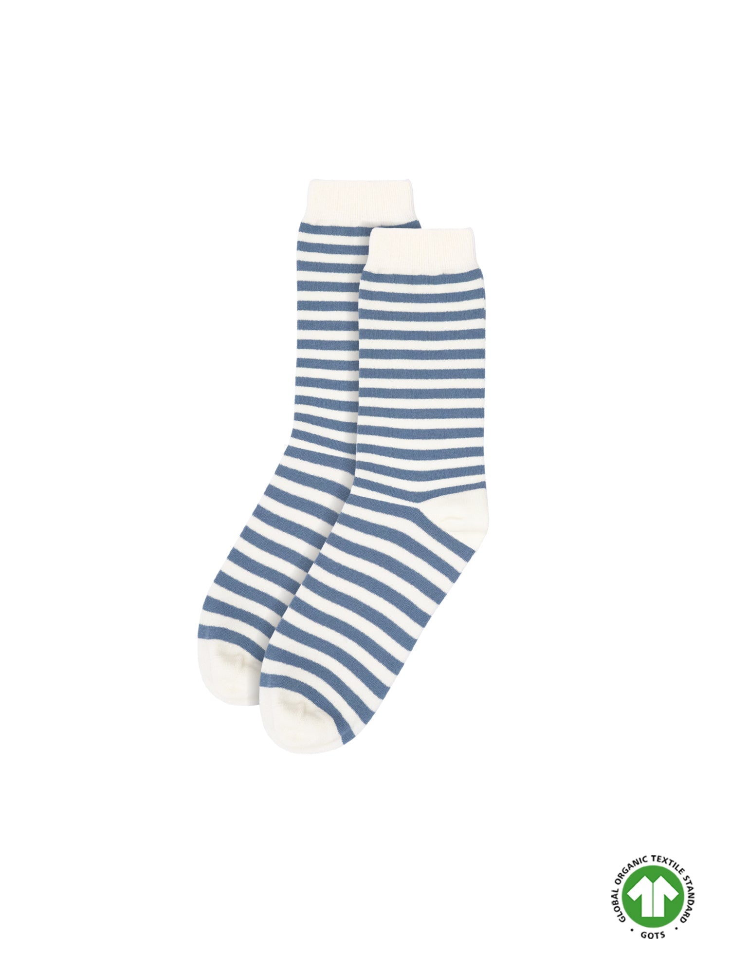 Streifensocken - creme blau