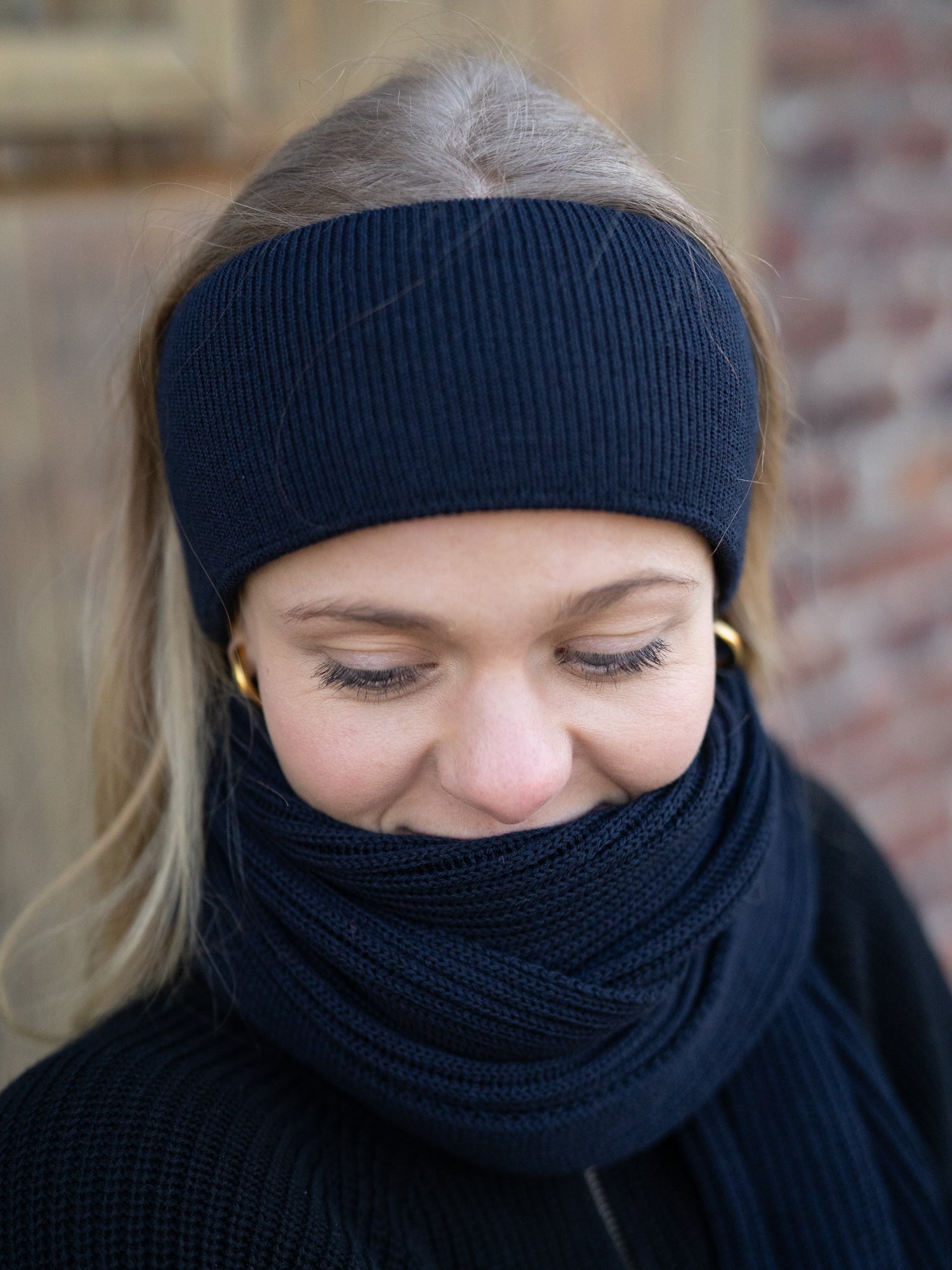 Merino Stirnband - navy