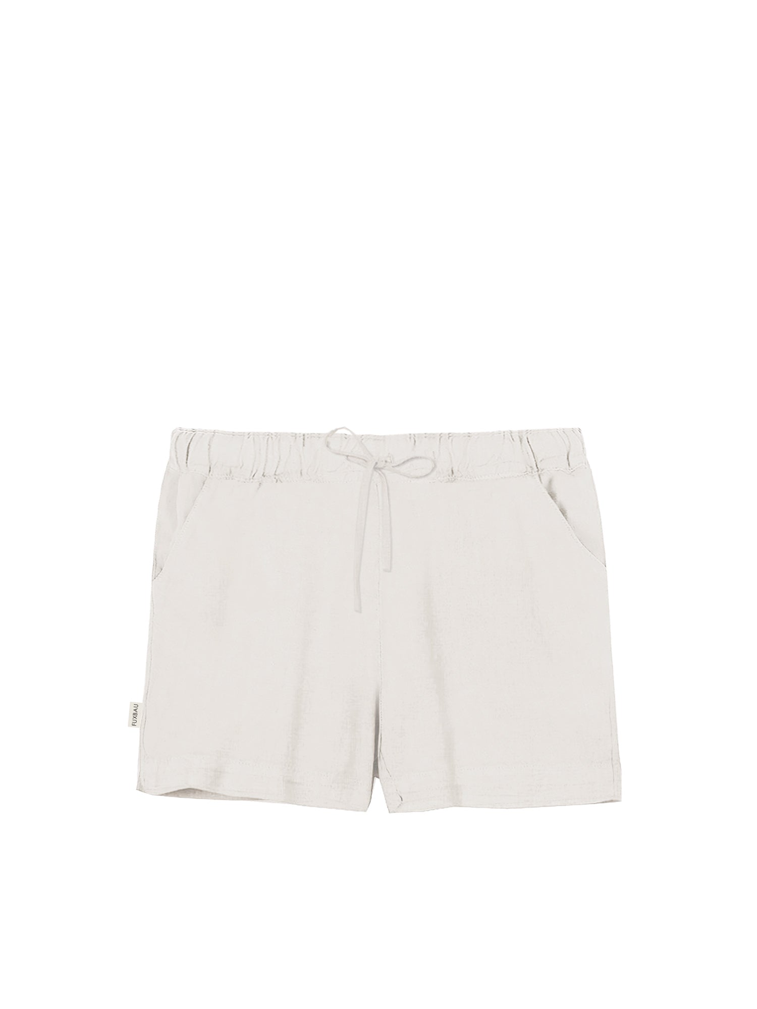 Frauen Leinenshorts - cremeweiß