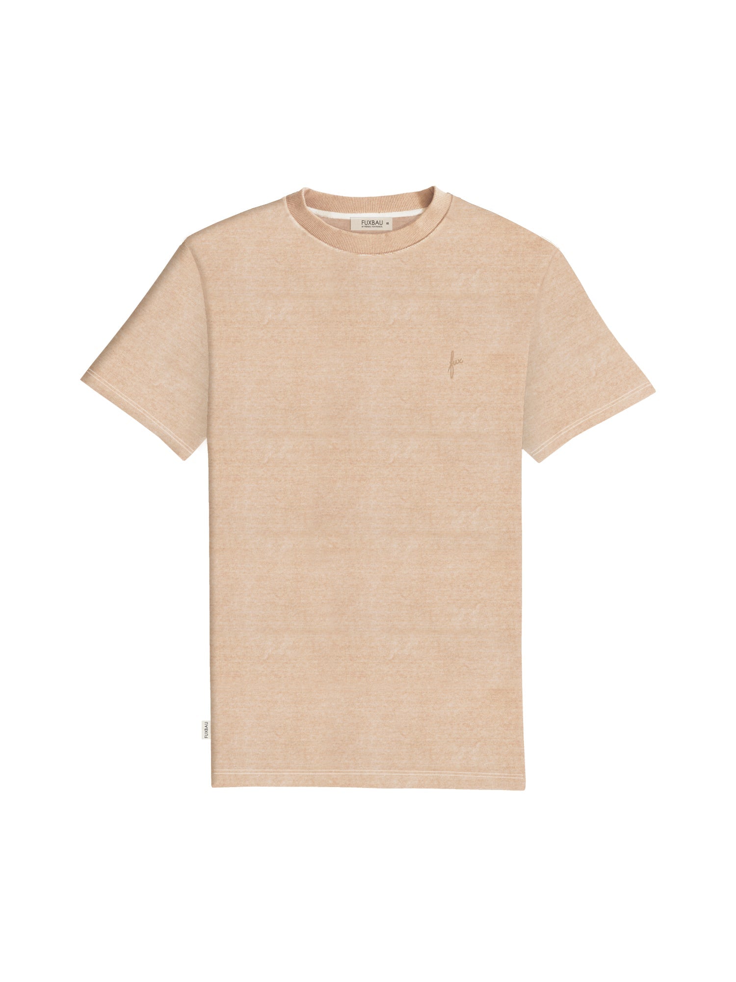Männer Samt T-Shirt - beige gelb geriffelt