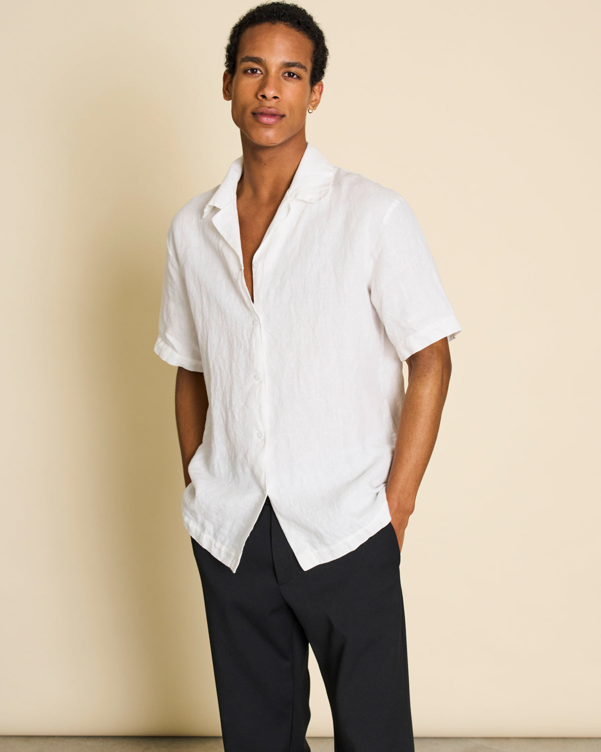 LINEN SHIRT GENT WHITE FOR MEN