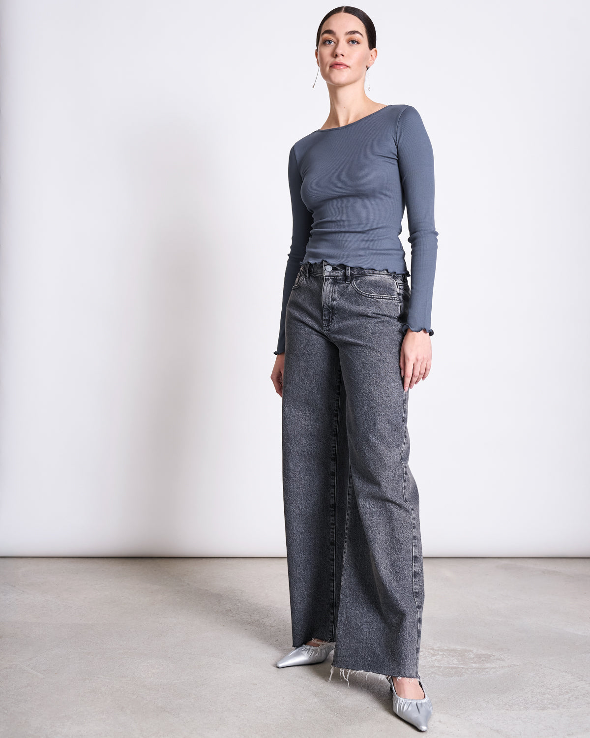 MINIRIB LONGSLEEVE AVERSA TURBULENCE GOTS