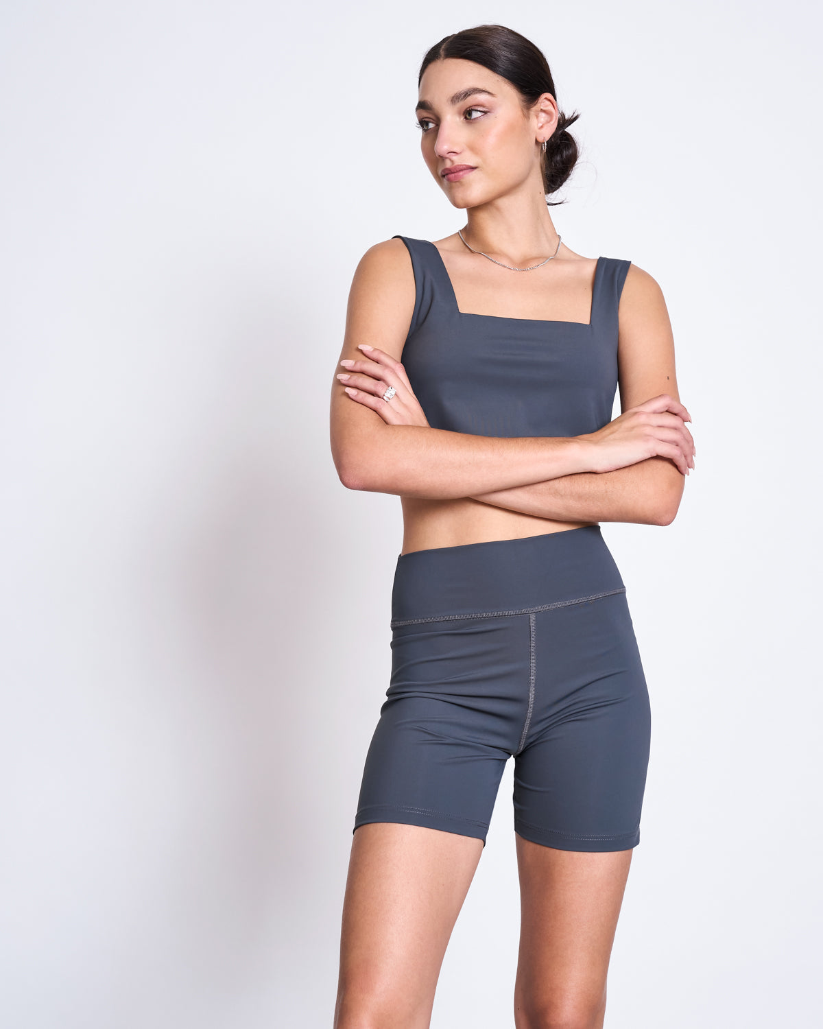 ACTIVE BIKER SHORTS CRAIL SOLID GREY