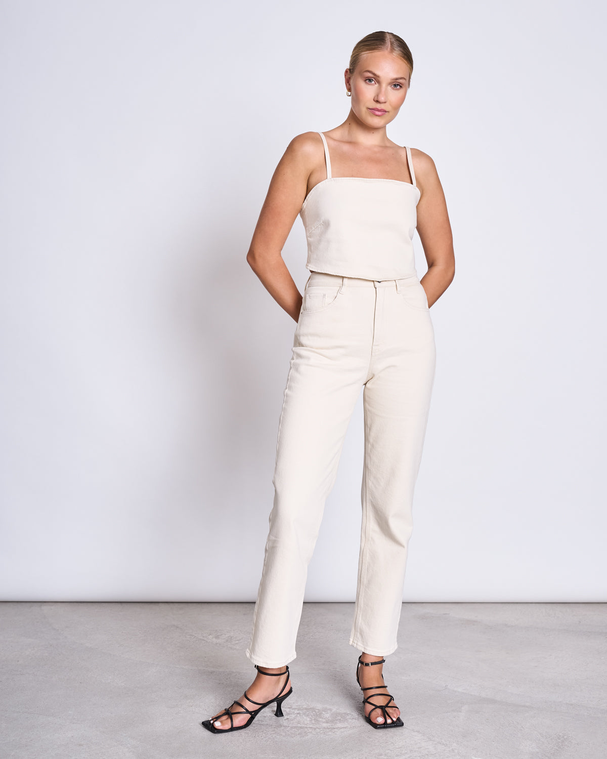 STRAIGHT LEG JEANS ALBA ECRU