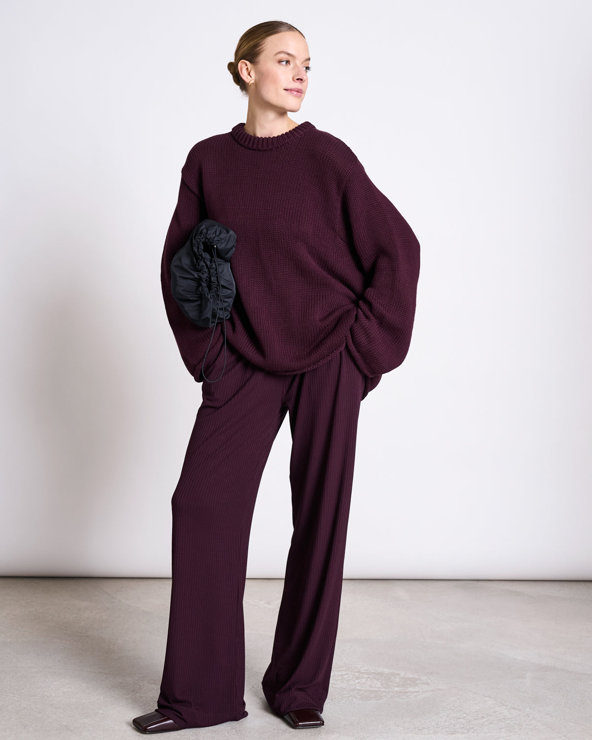 TENCEL™ LYOCELL RIB PANTS SMILLA CHERRY LACQUER