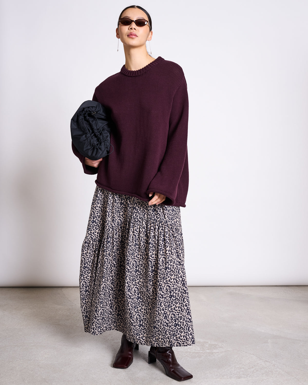 TIERED MAXI SKIRT ALCA LEO PRINT