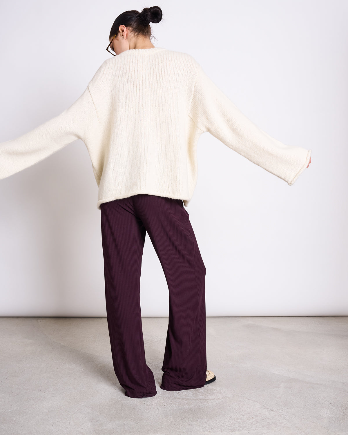 TENCEL™ LYOCELL RIB PANTS SMILLA CHERRY LACQUER