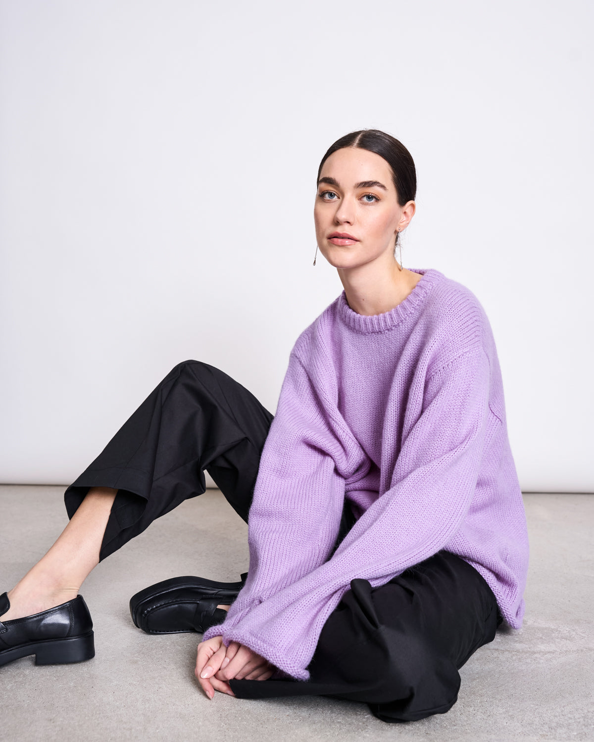 OVERSIZED ALPACA MIX JUMPER WOOLY SONA LAVENDER