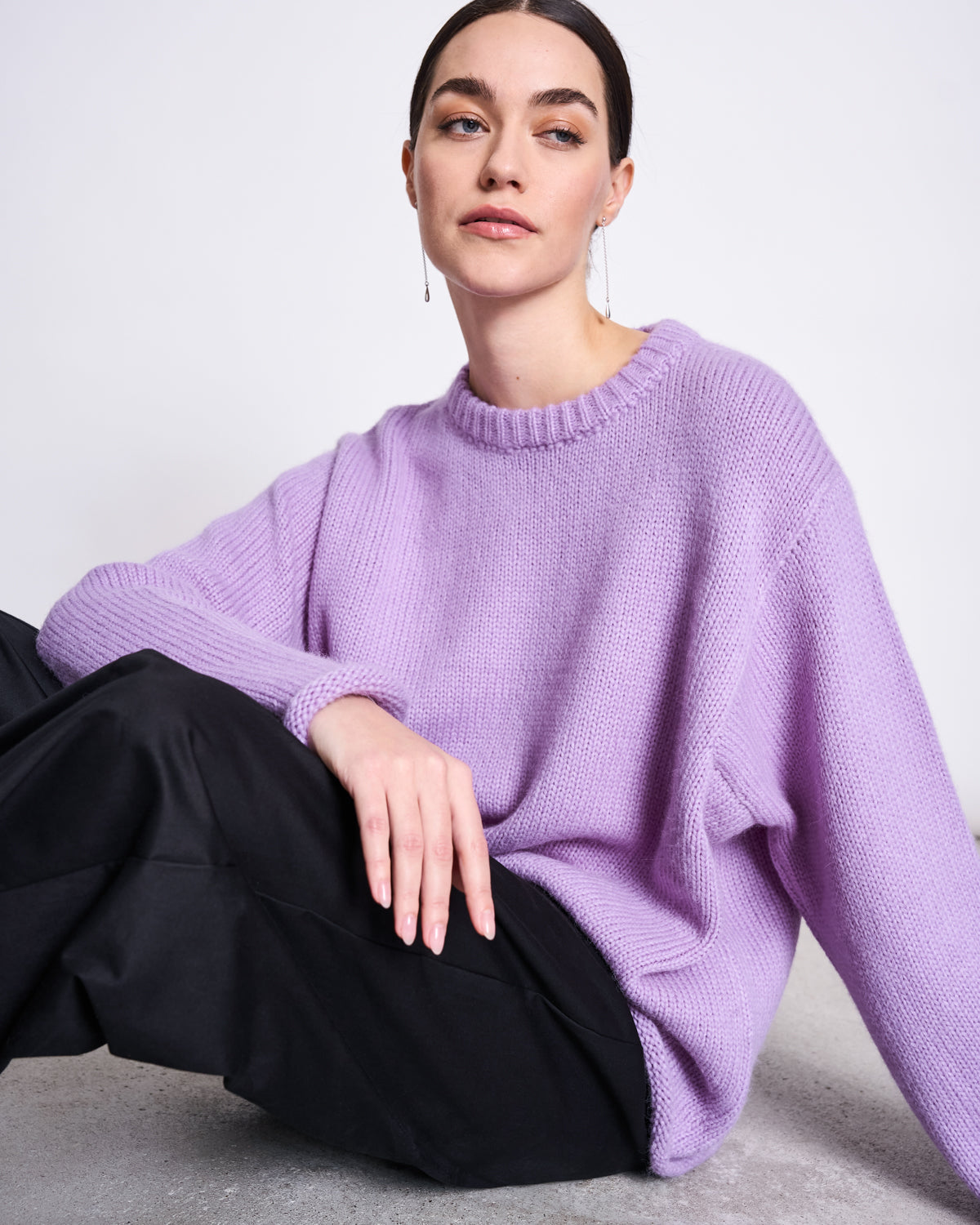 OVERSIZED ALPACA MIX JUMPER WOOLY SONA LAVENDER