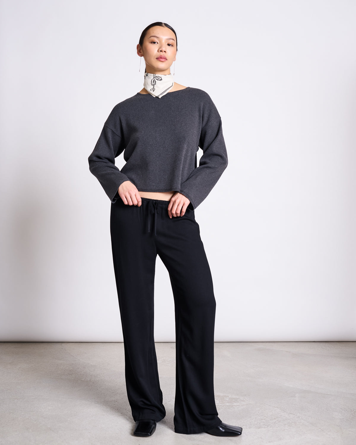 LIGHT KNIT JUMPER WILLIAMSBURG ANTHRACITE GOTS