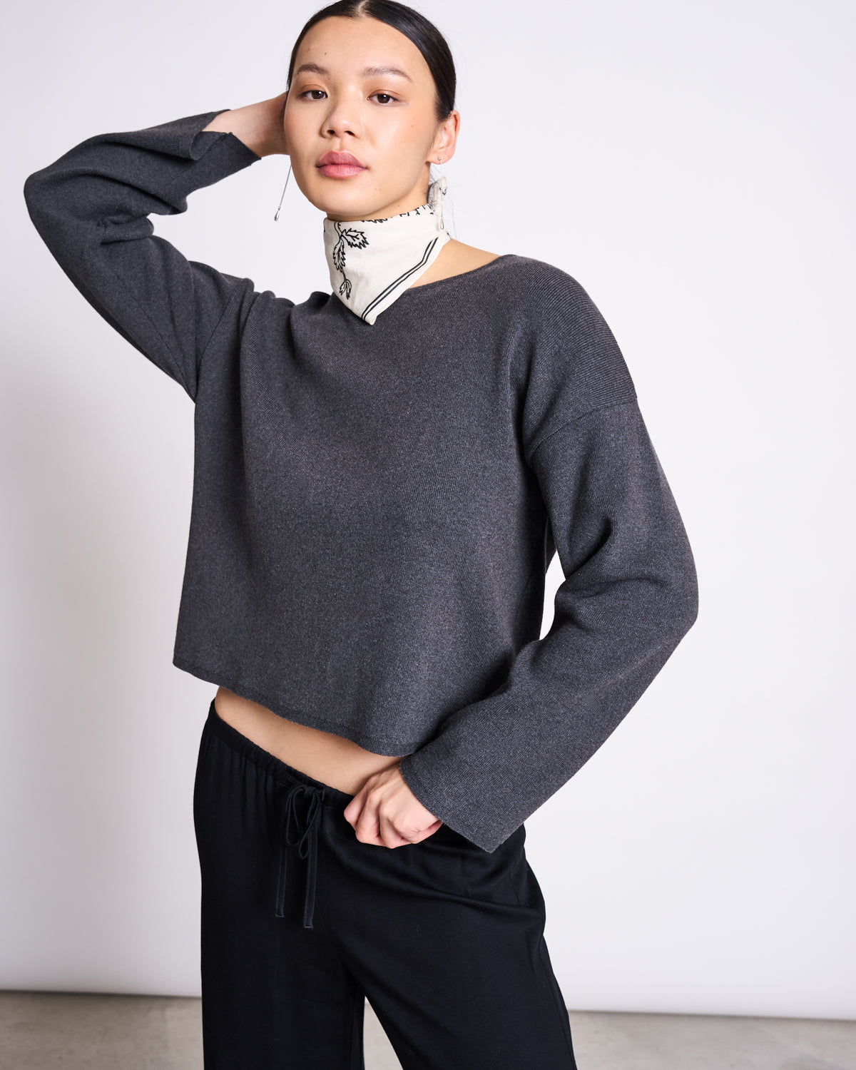 LIGHT KNIT JUMPER WILLIAMSBURG ANTHRACITE GOTS