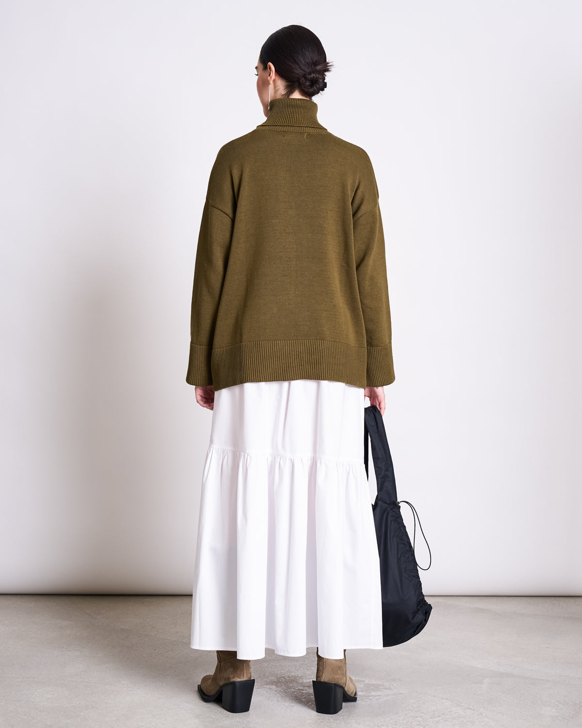 TURTLENECK MUA WOODY OLIVE GOTS