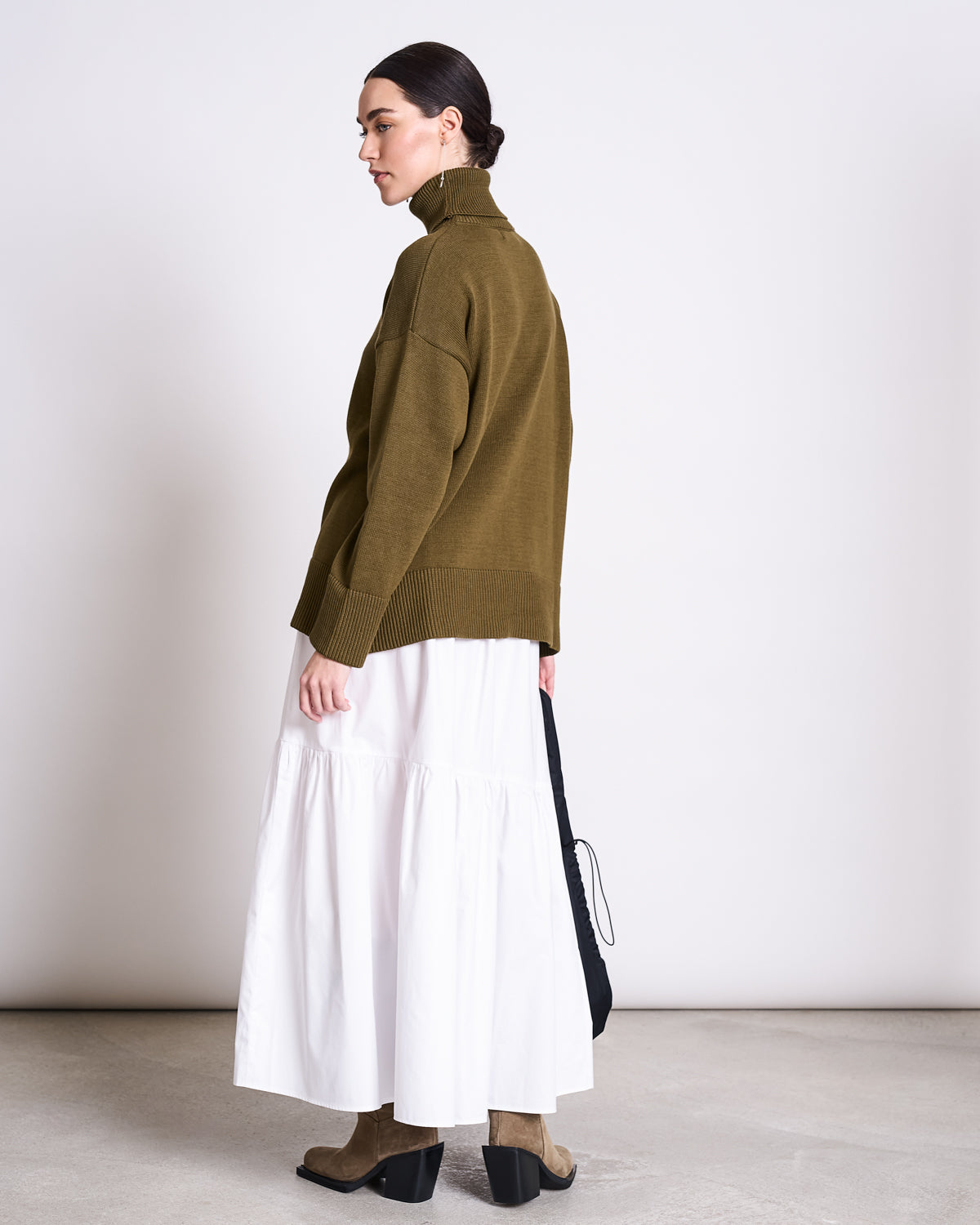 TURTLENECK MUA WOODY OLIVE GOTS