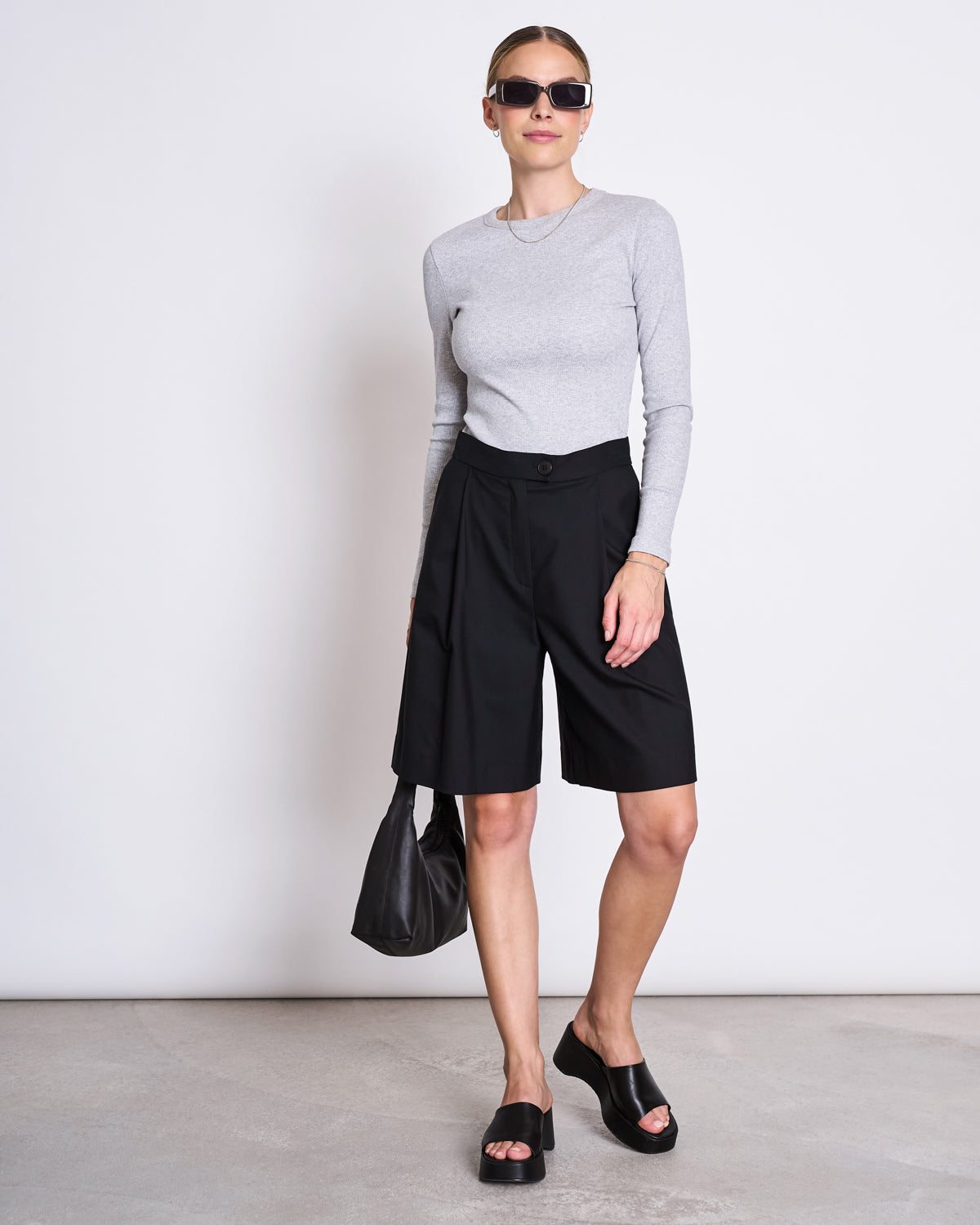 RIB LONGSLEEVE MURI LIGHT GREY GOTS