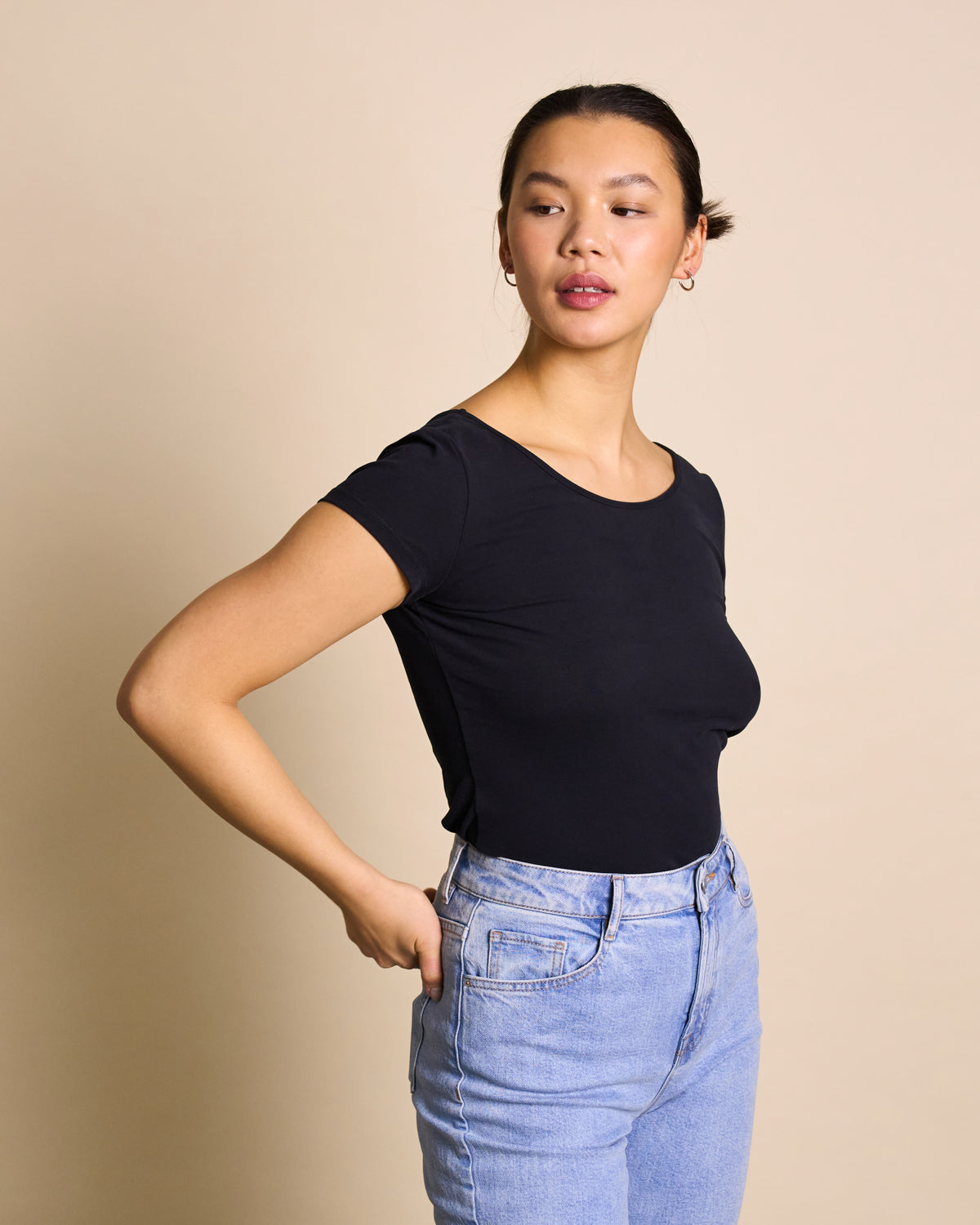 BALLERINA T-SHIRT ALOE SOFT BLACK GOTS