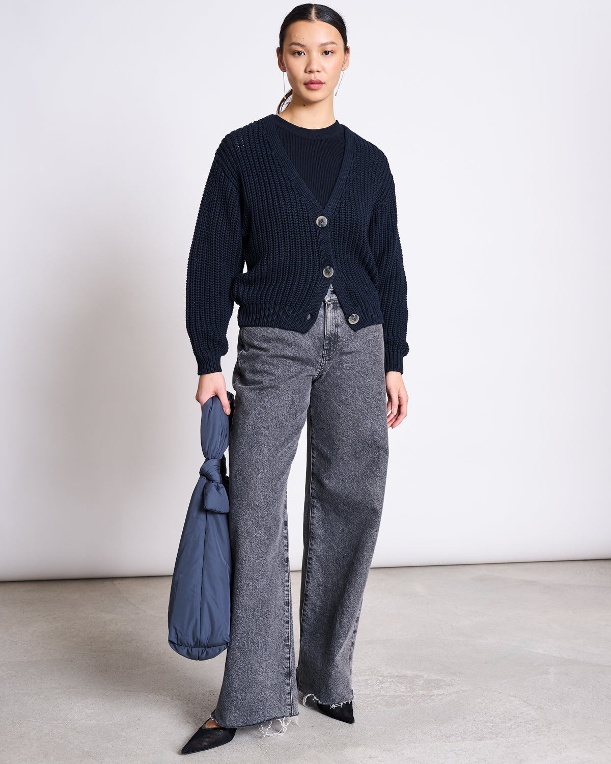 CHUNKY CARDIGAN LENA NIGHTFALL GOTS